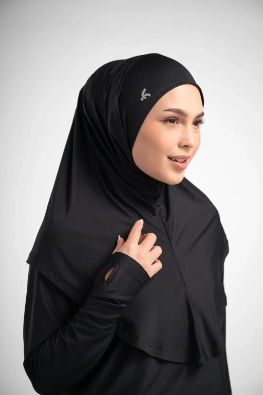 LADY FIT RUNERA HIJAB INSTANT ONYX