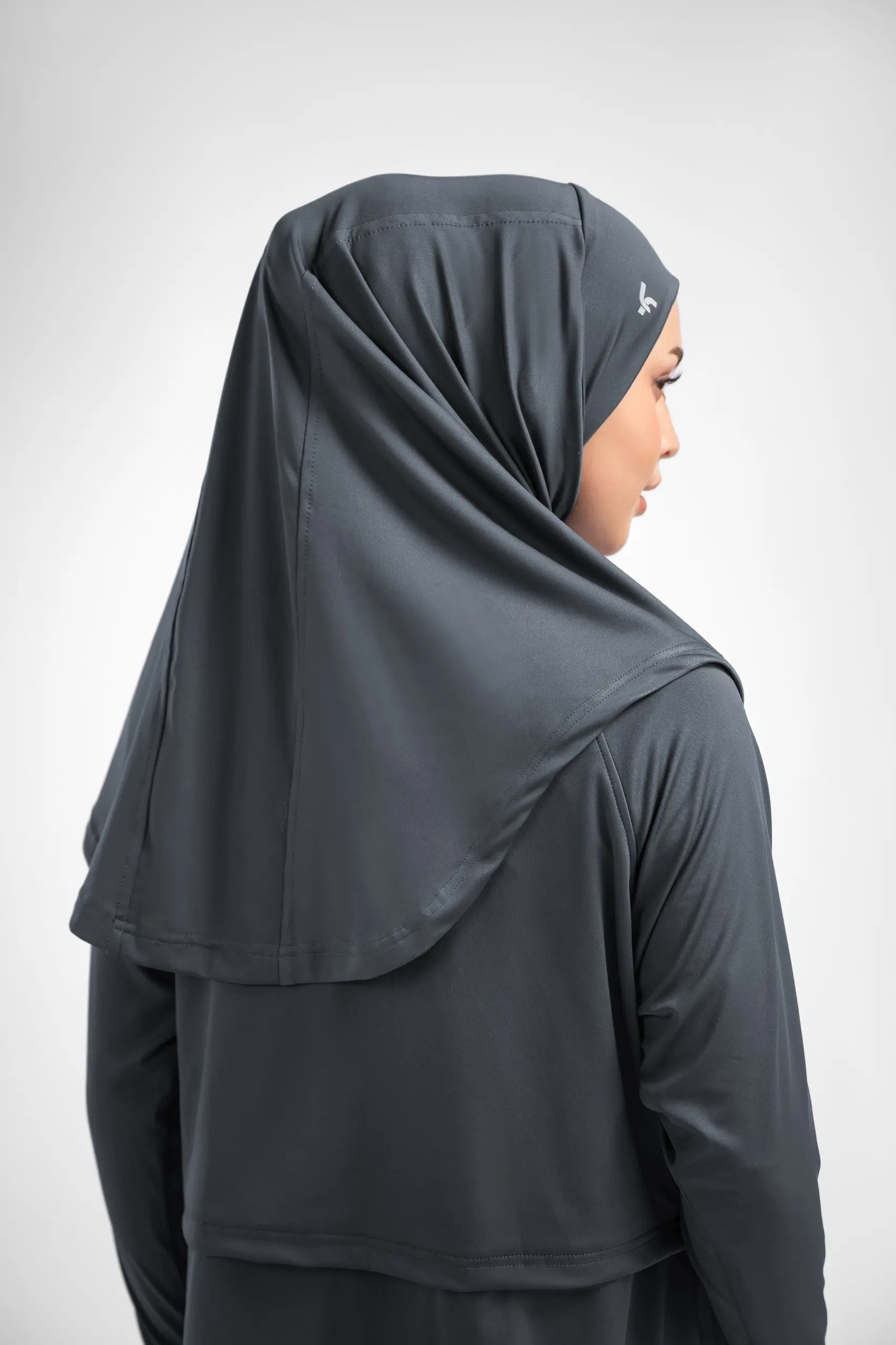 LADY FIT RUNERA HIJAB INSTANT CHARCOAL