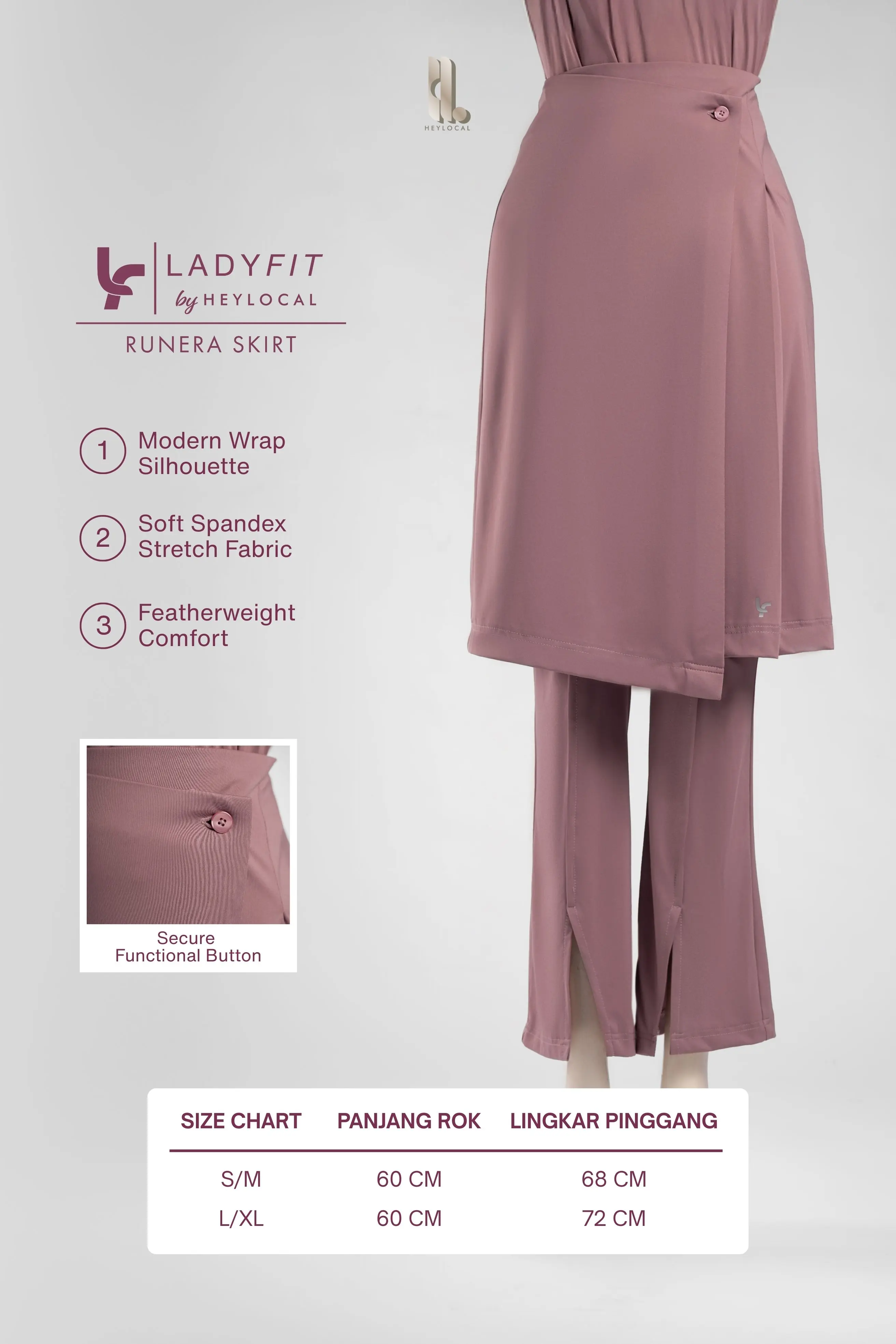 LADY FIT RUNERA SKIRT CLOUD