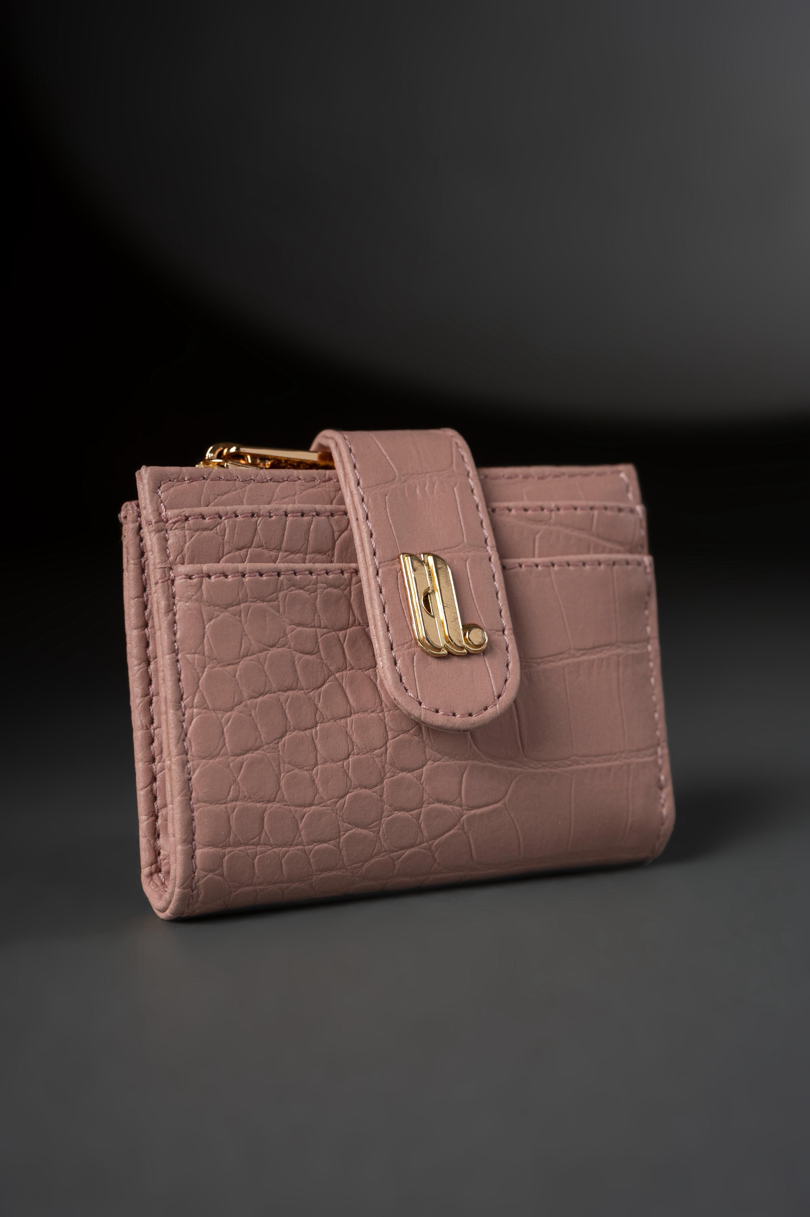 SADIE CROCO WALLET CORAL