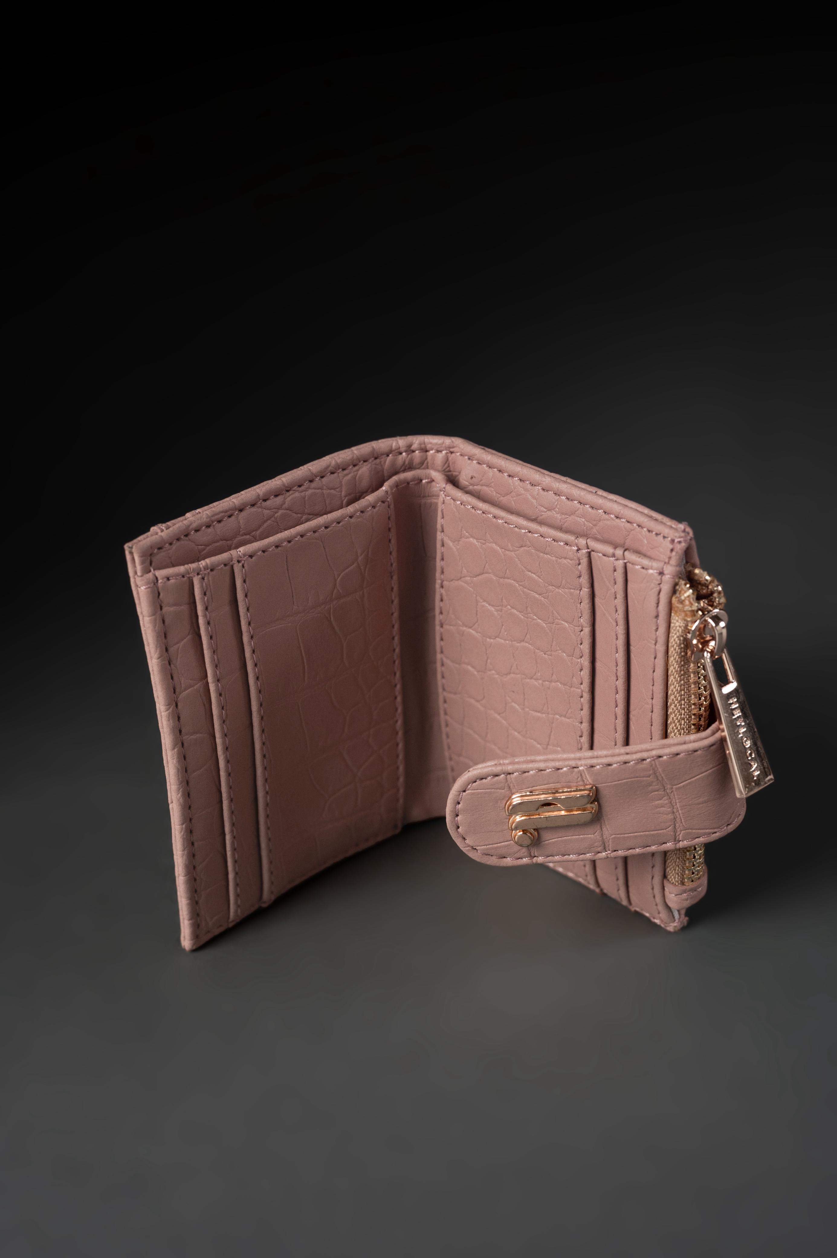 SADIE CROCO WALLET CORAL