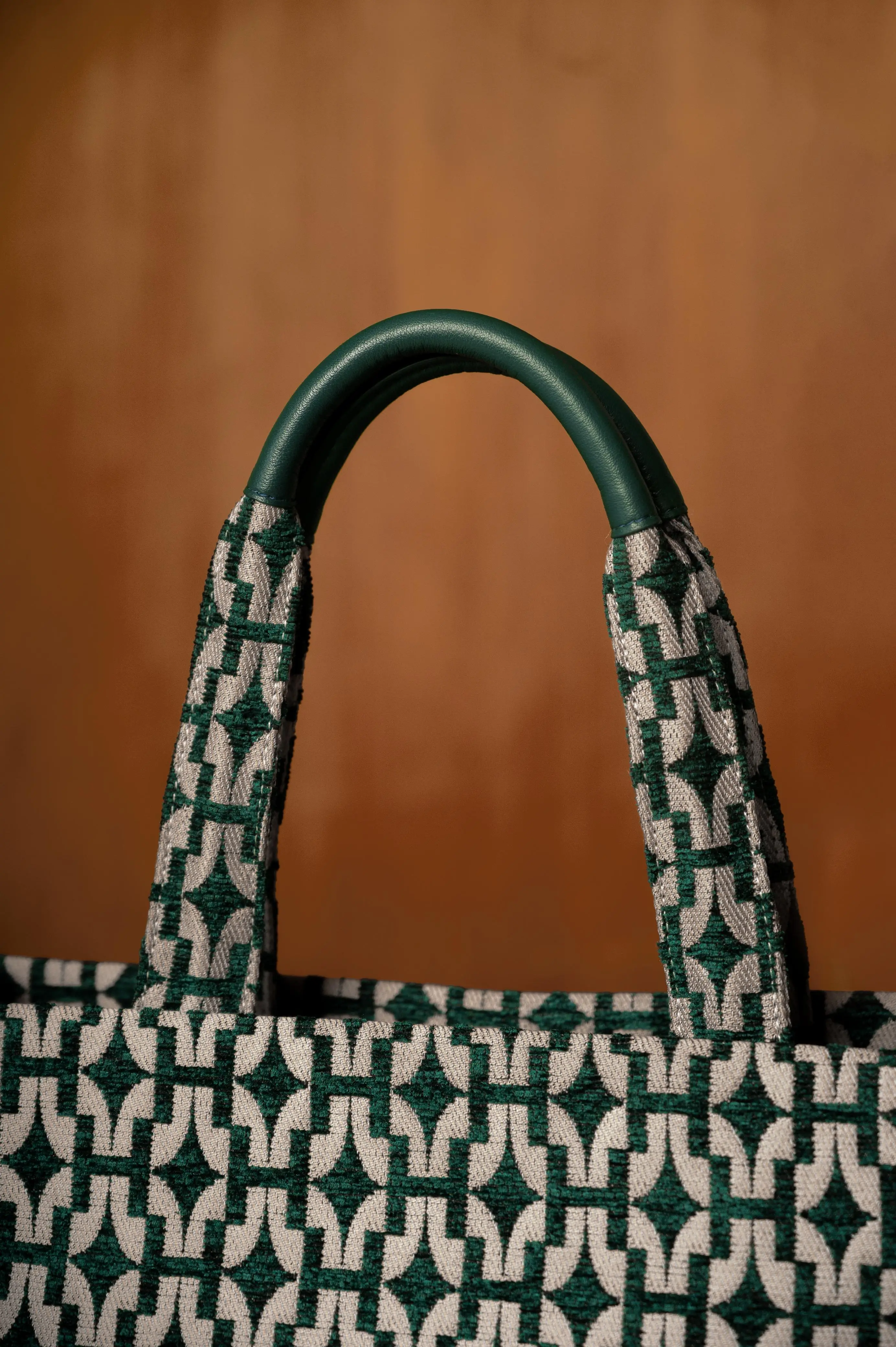 SIGNATURE H JACQUARD TOTEBAG FOREST GREEN