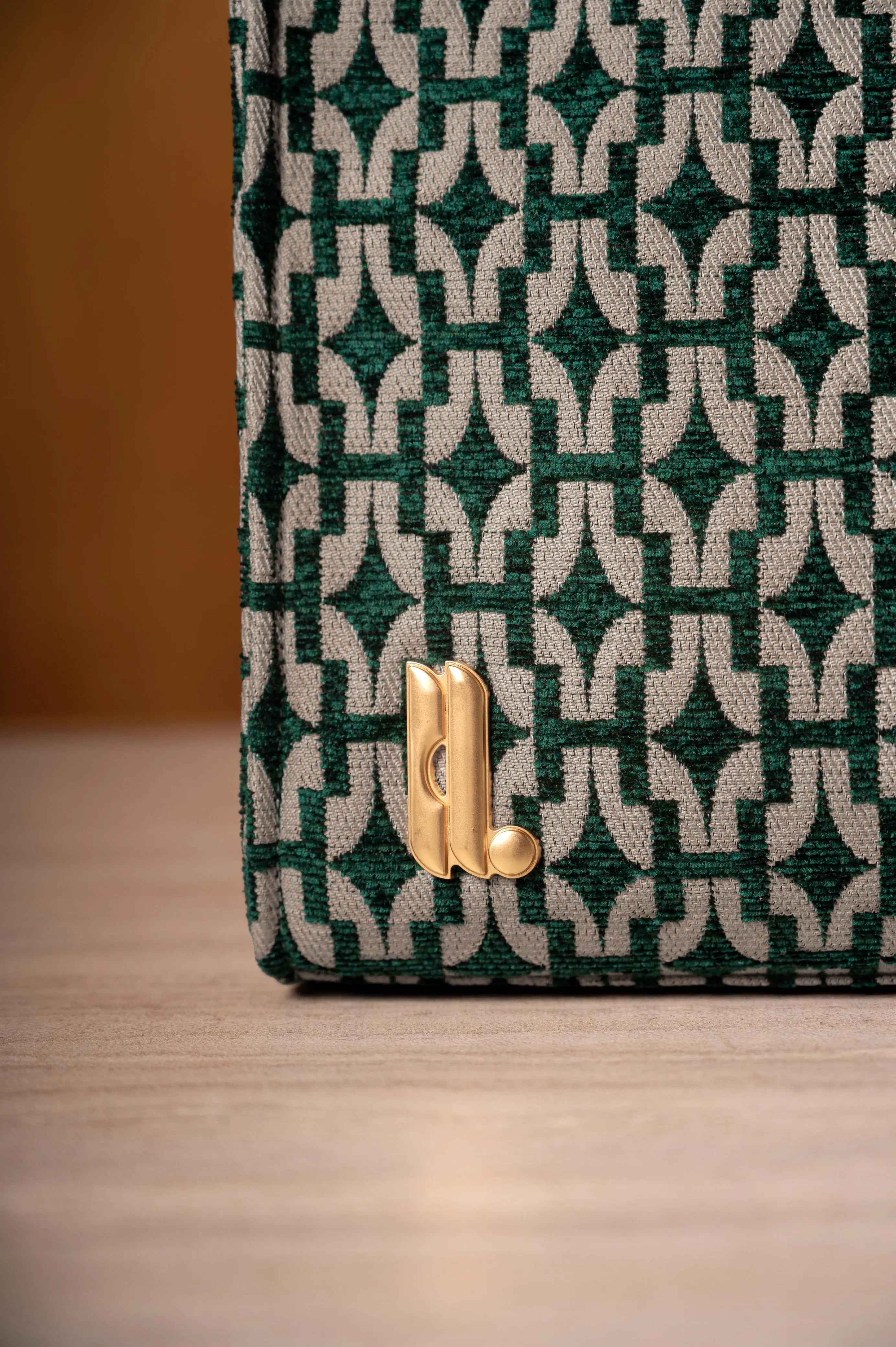 SIGNATURE H JACQUARD TOTEBAG FOREST GREEN