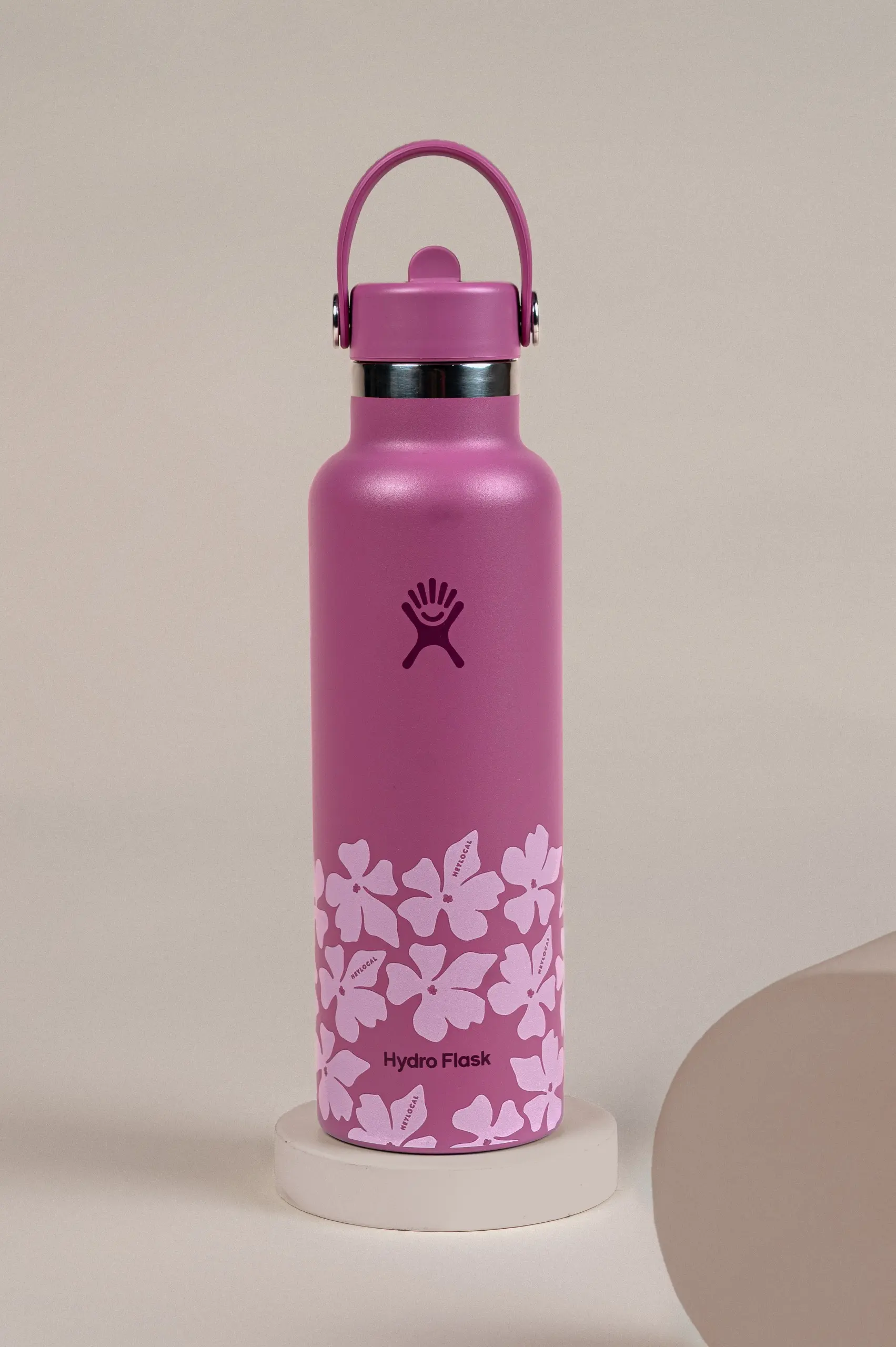 HEYLOCAL X HYDRO FLASK STD FLEX STRAW CAP BERRY BLOOM