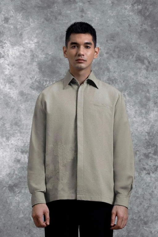 Image of Kemeja Bordir Renjana Lengan Panjang Tenun