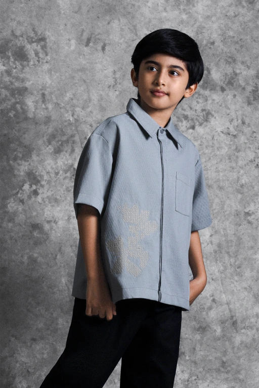 Image of Kemeja Anak Bordir Renjana Embun