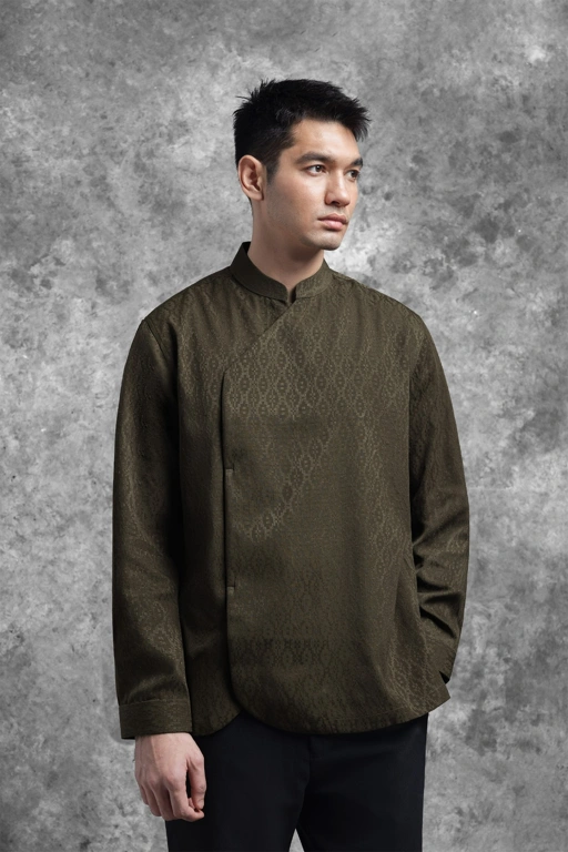 Image of Kemeja Beskap Tentrem Lengan Panjang Rimba