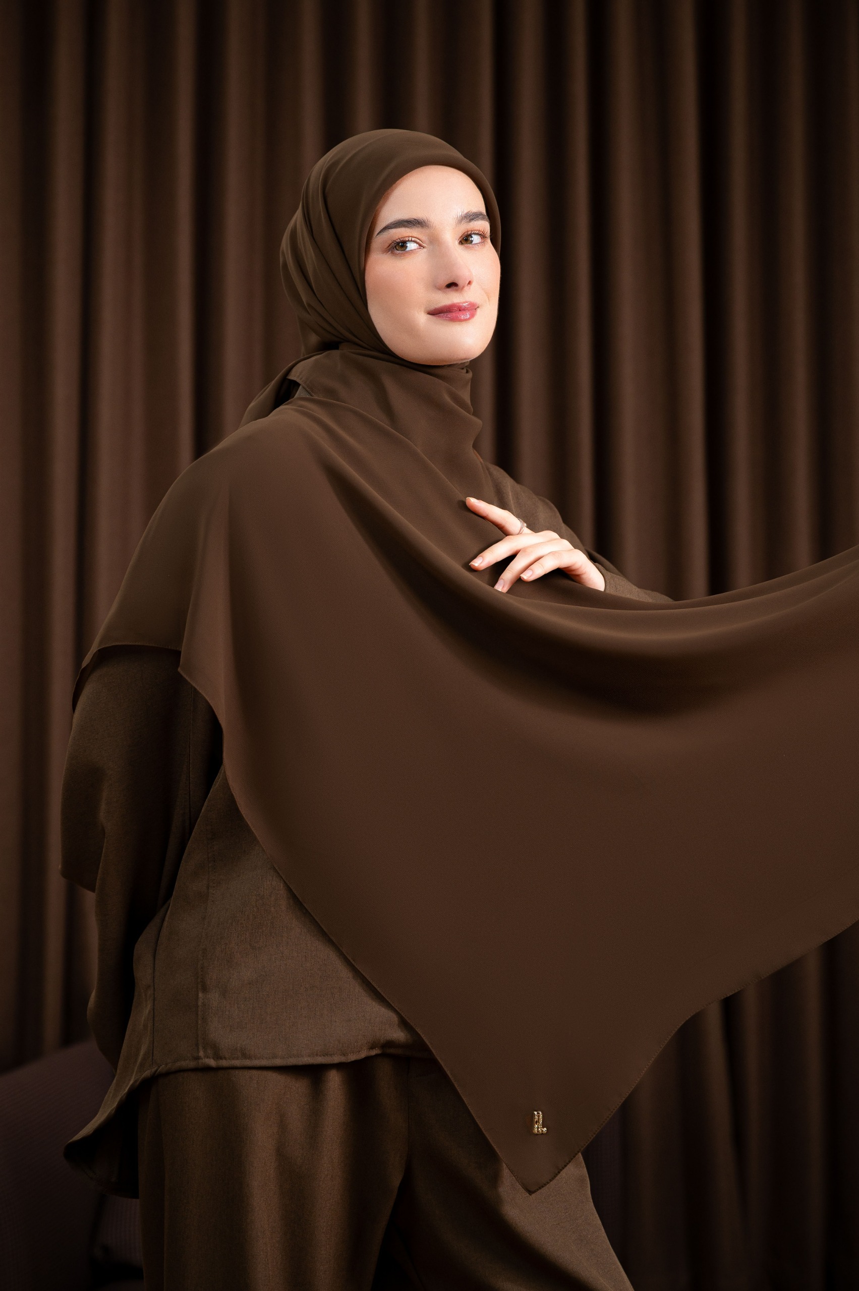 FLOWY SCARF COPPER