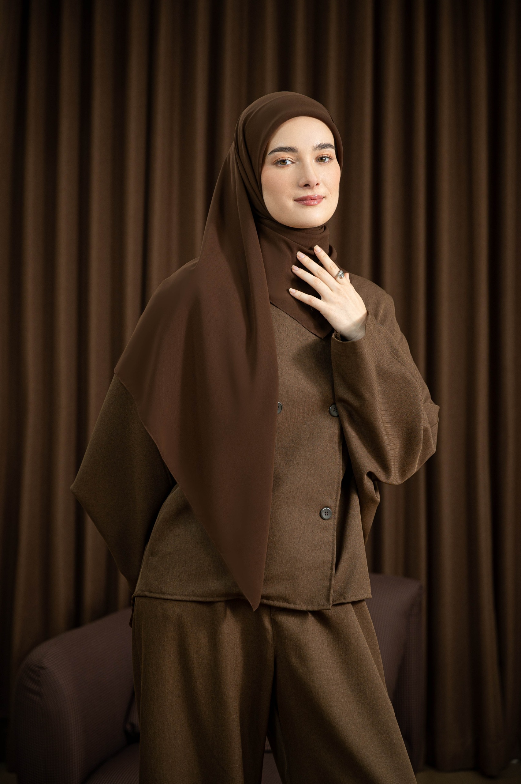 FLOWY SCARF COPPER