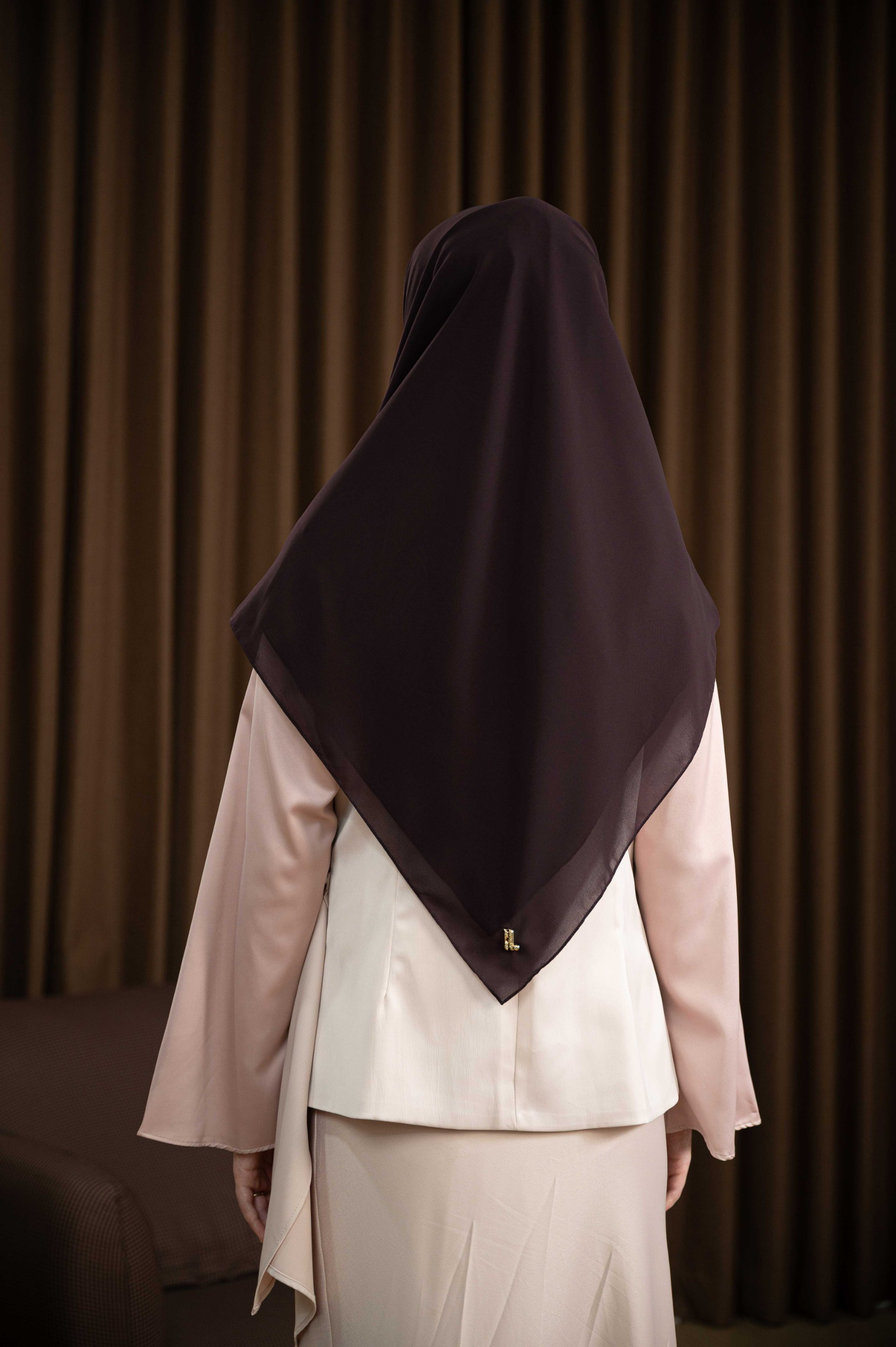 FLOWY SCARF PLUM