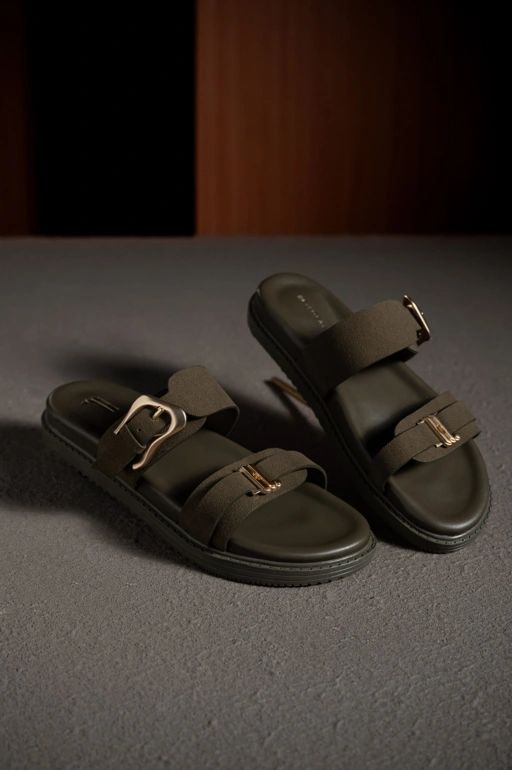 Image of REINE SANDAL OLIVE