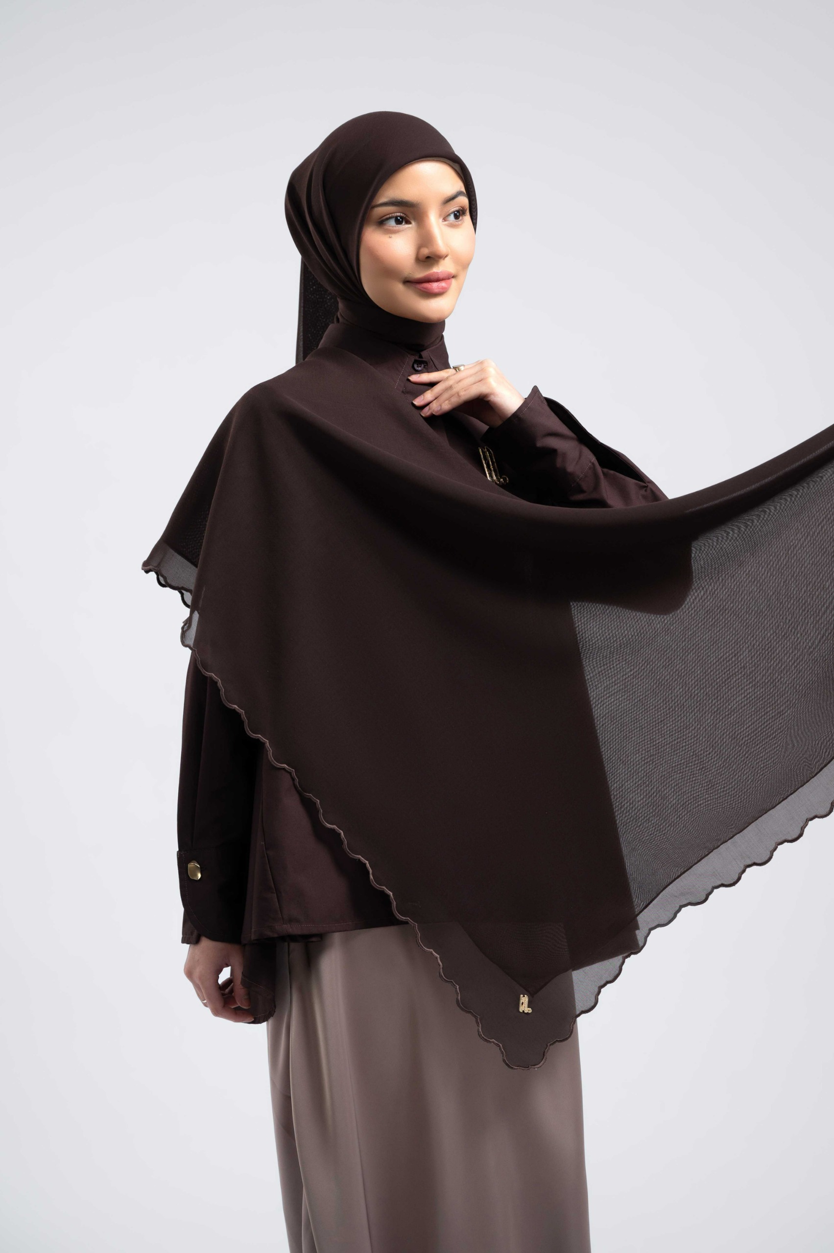 WAVY SCARF ESPRESSO