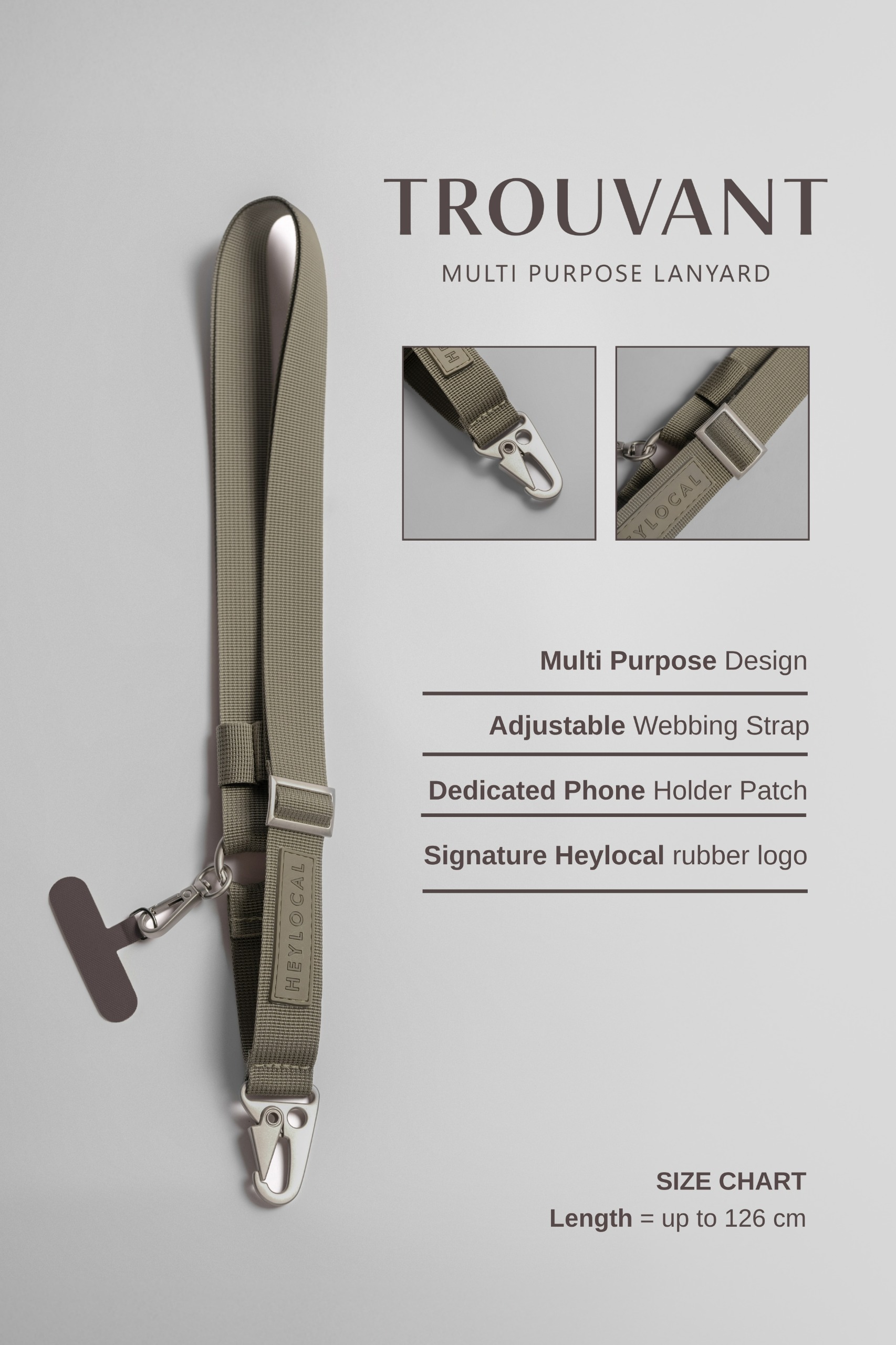 TROUVANT MULTI-PURPOSE LANYARD SAND