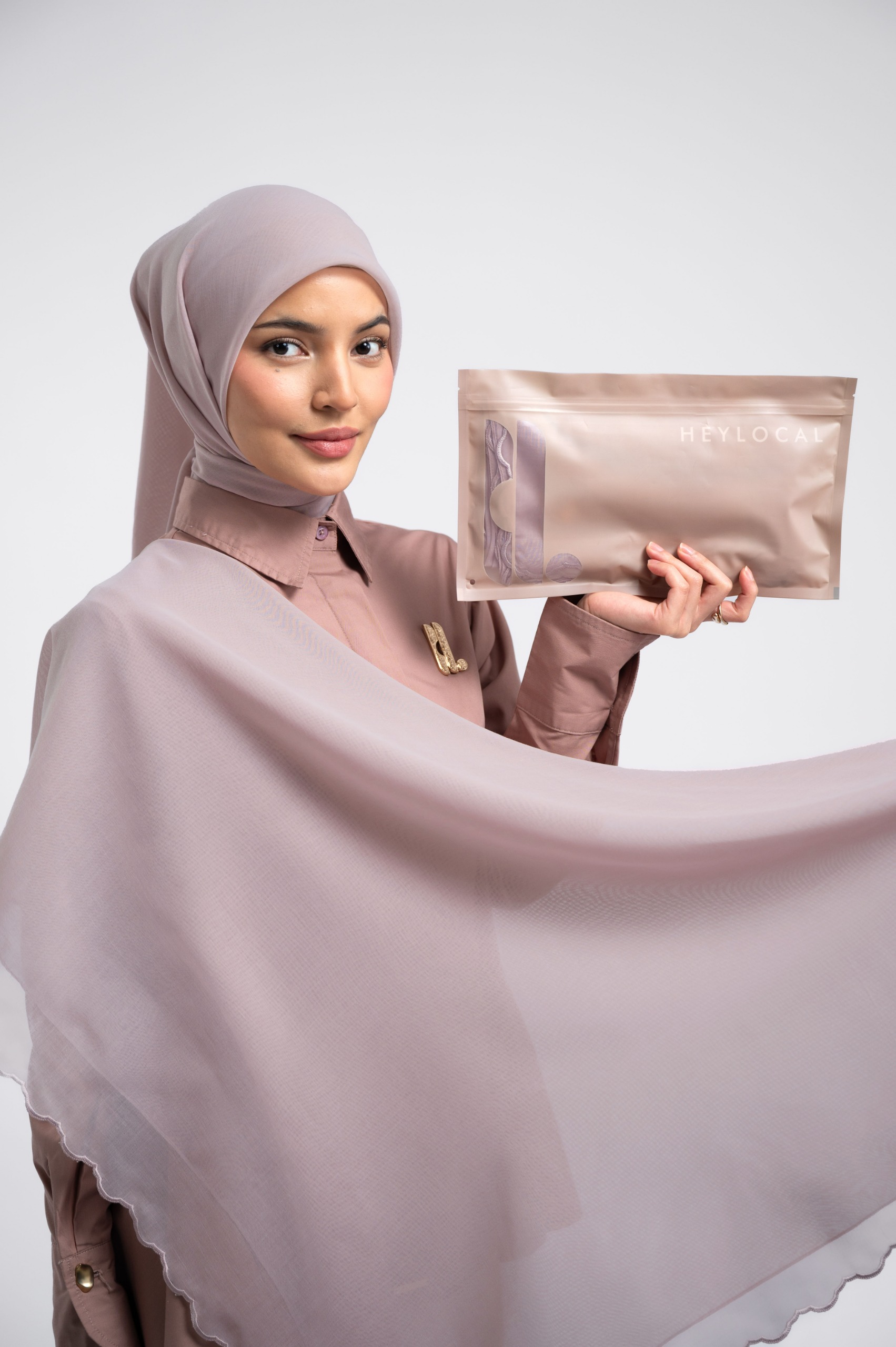 WAVY SCARF BLUSH