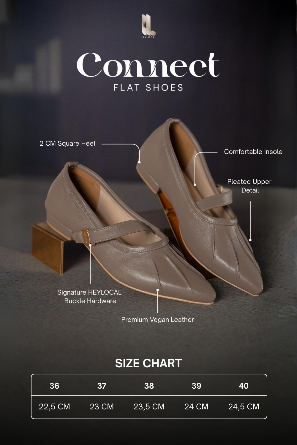 CONNECT FLATSHOES NOIR