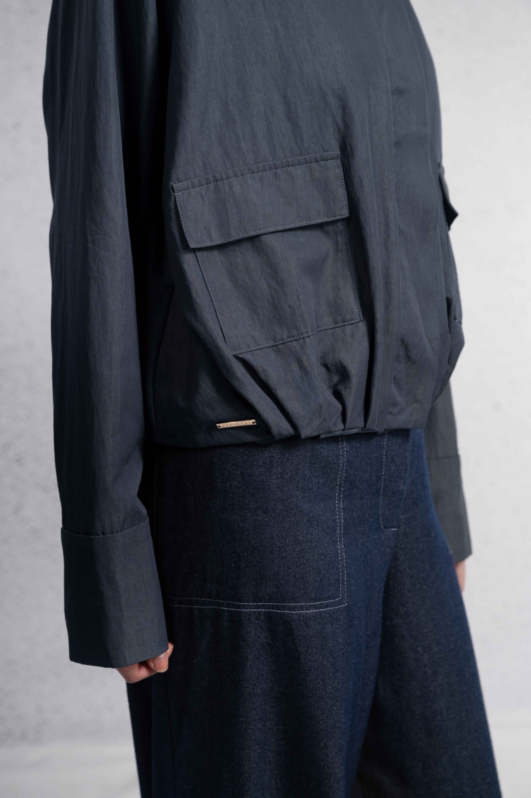 BACK TO EASE JACKET DENIM GRAY