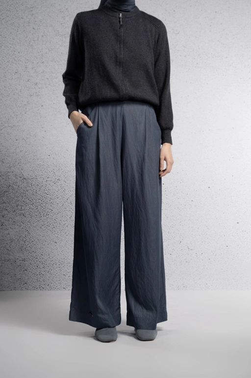 BACK TO EASE LOOSE PANTS DENIM GRAY