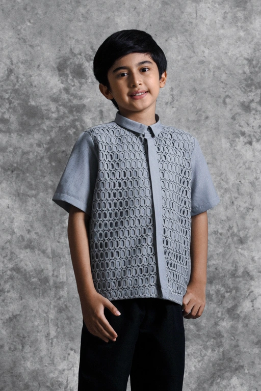 Image of Kemeja Anak Brukat Renjana Embun