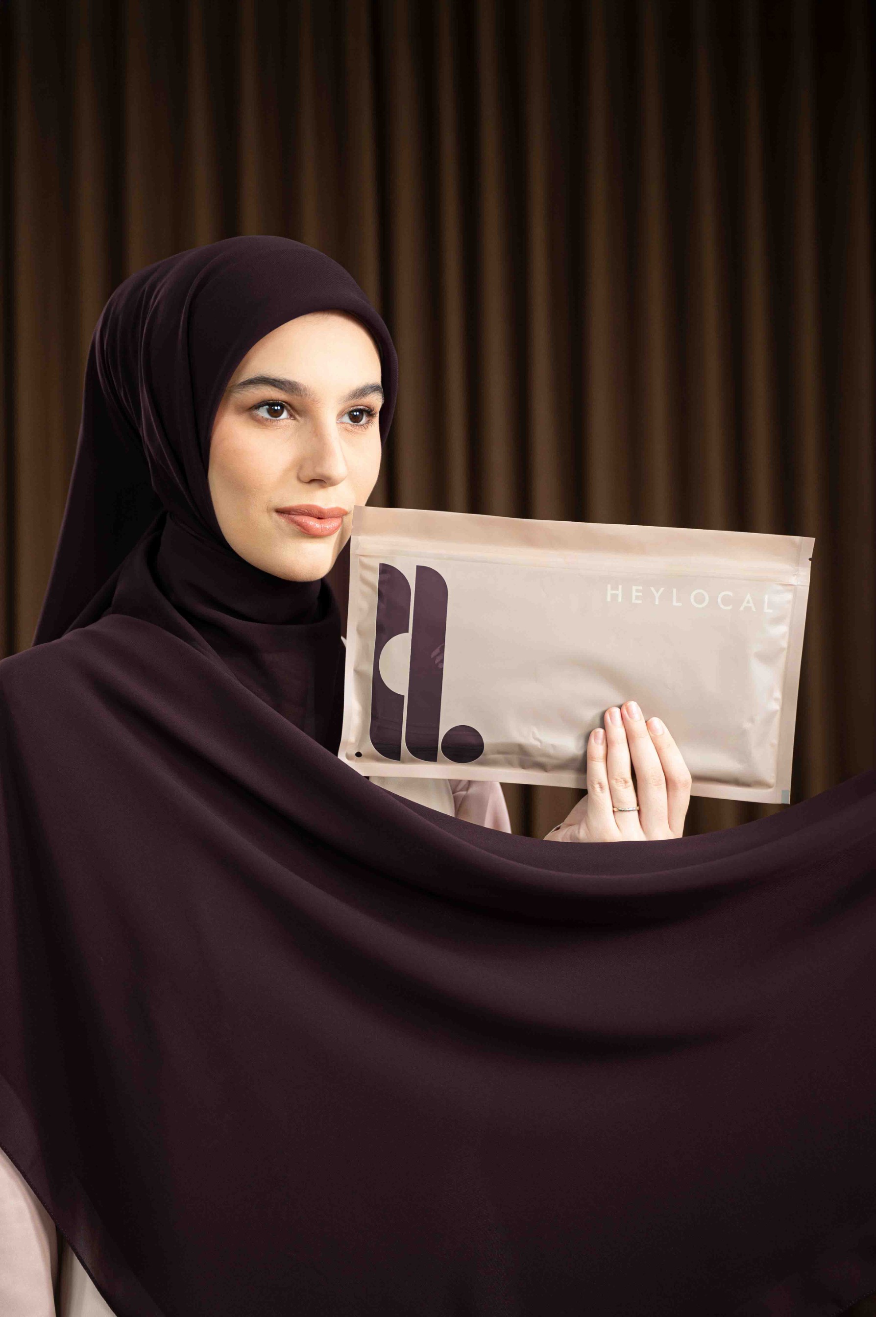 FLOWY SCARF PLUM