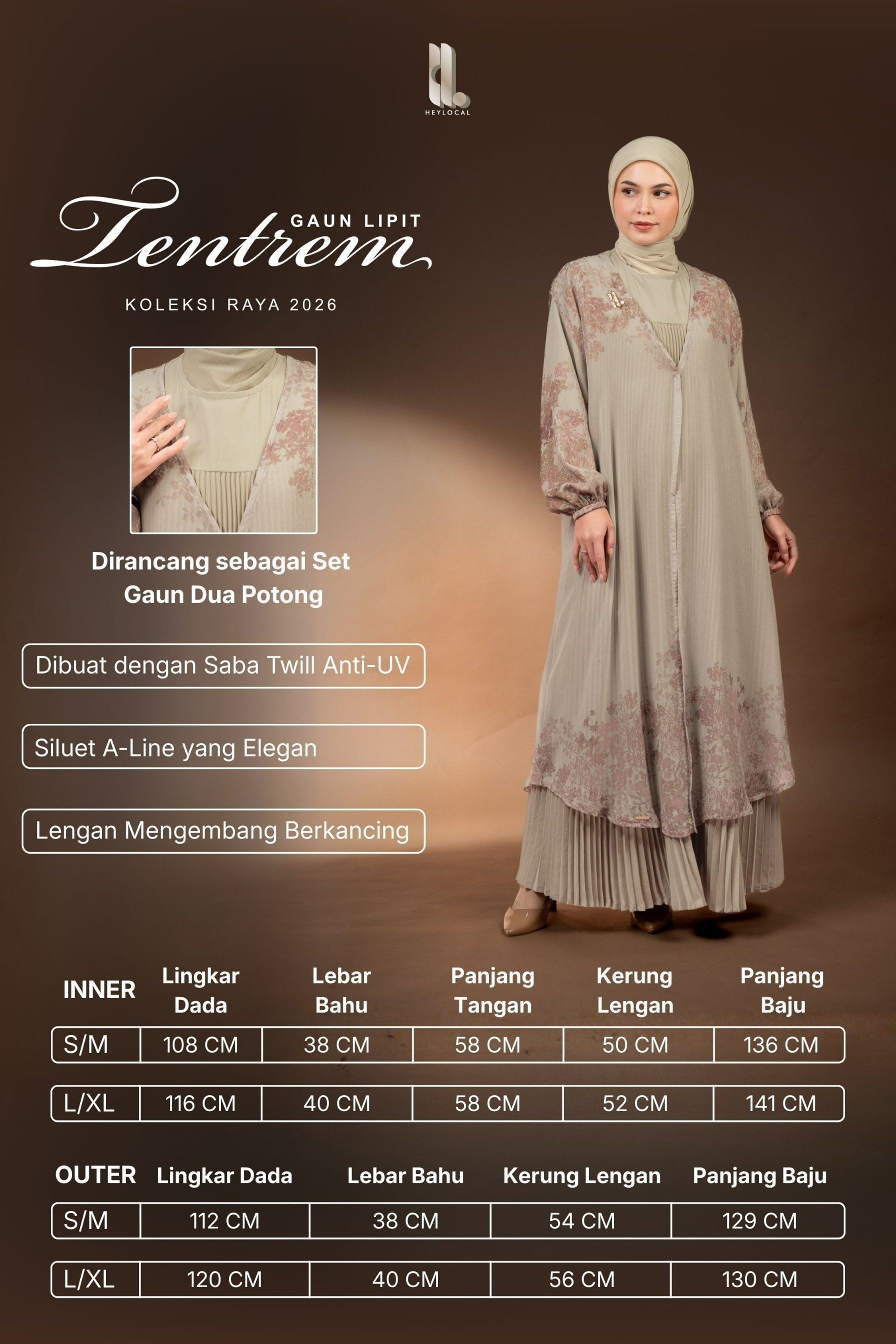 GAUN LIPIT TENTREM