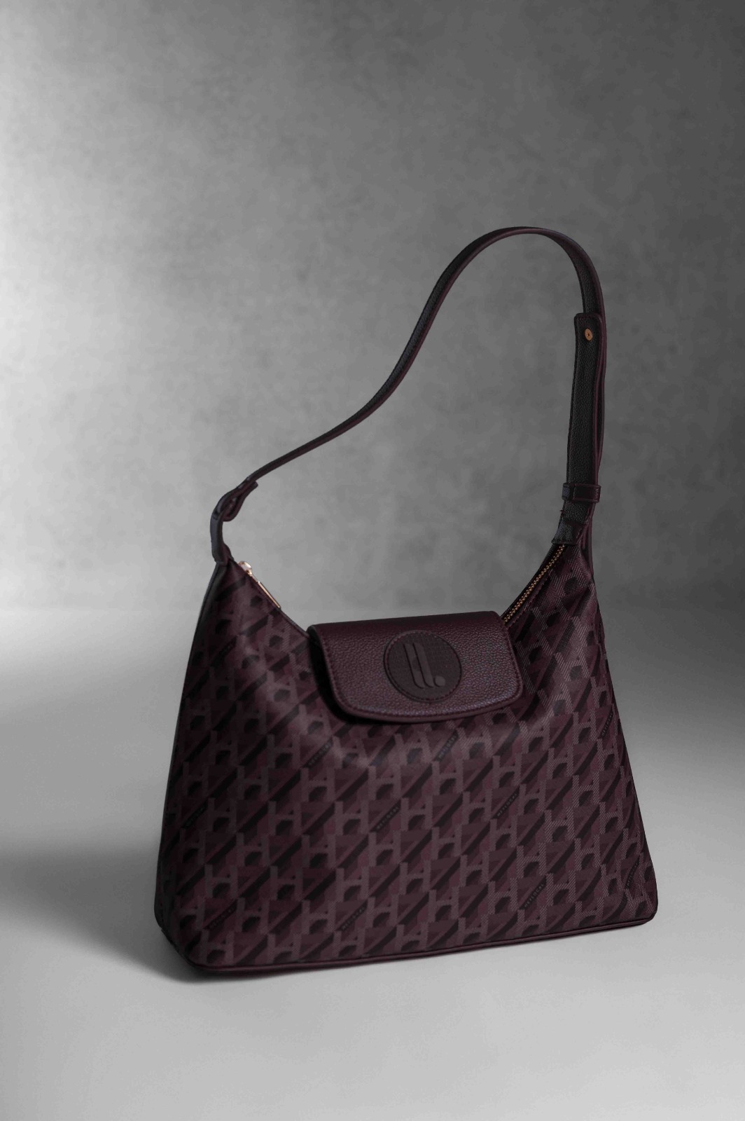 MODEGRAM DE H MIDI HOBO MAROON
