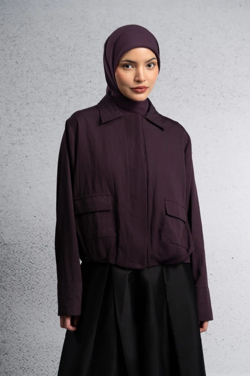 Image of BACK TO EASE JACKET PLUM