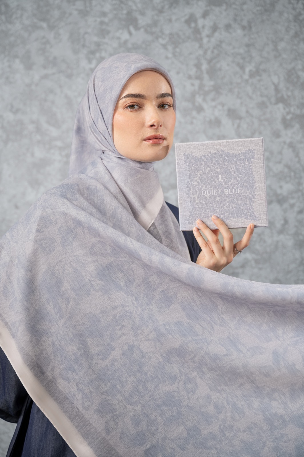 QUIET BLUE SCARF