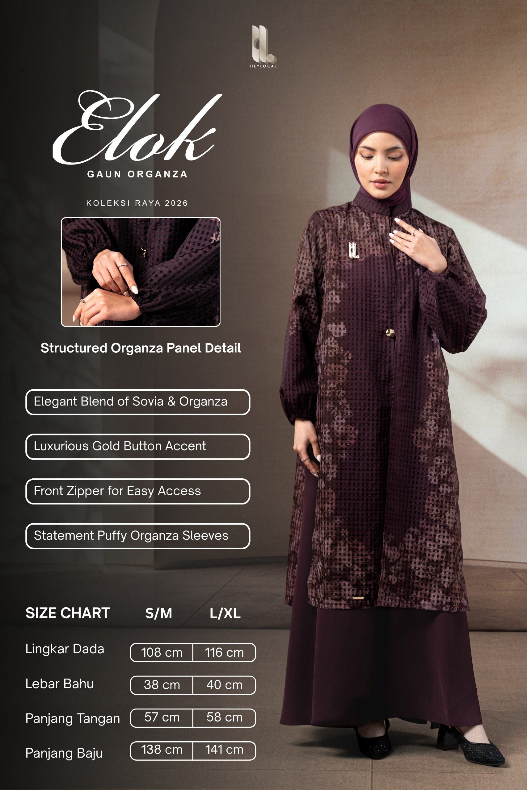 GAUN ORGANZA ELOK