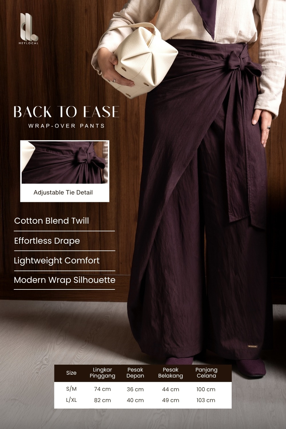 BACK TO EASE WRAP-OVER PANTS