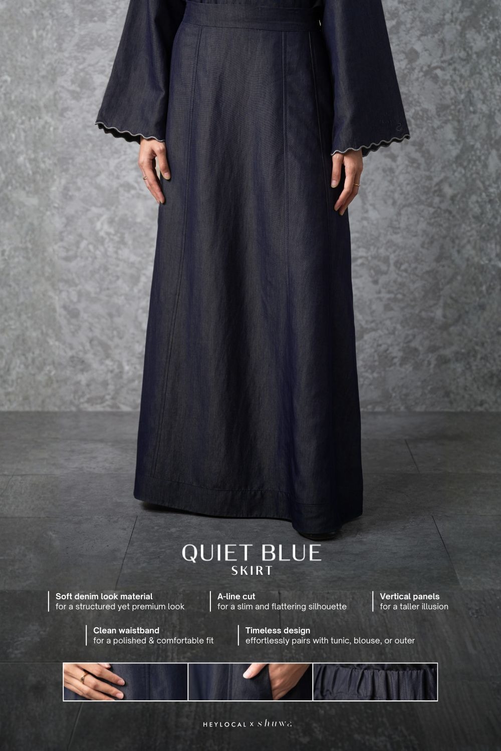 QUIET BLUE SKIRT