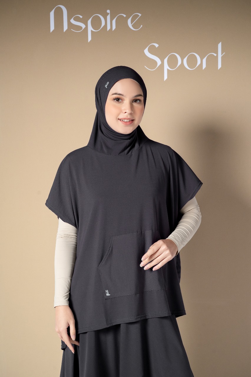 NSPIRE SPORT VEST HIJAB GREY