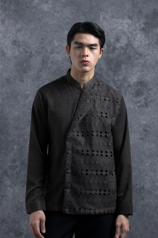 Image of Kemeja Beskap Manggala Lengan Panjang Kabut