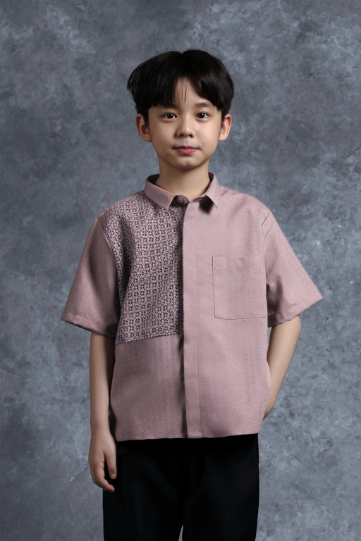 Image of Kemeja Anak Elok Brokat Kusuma