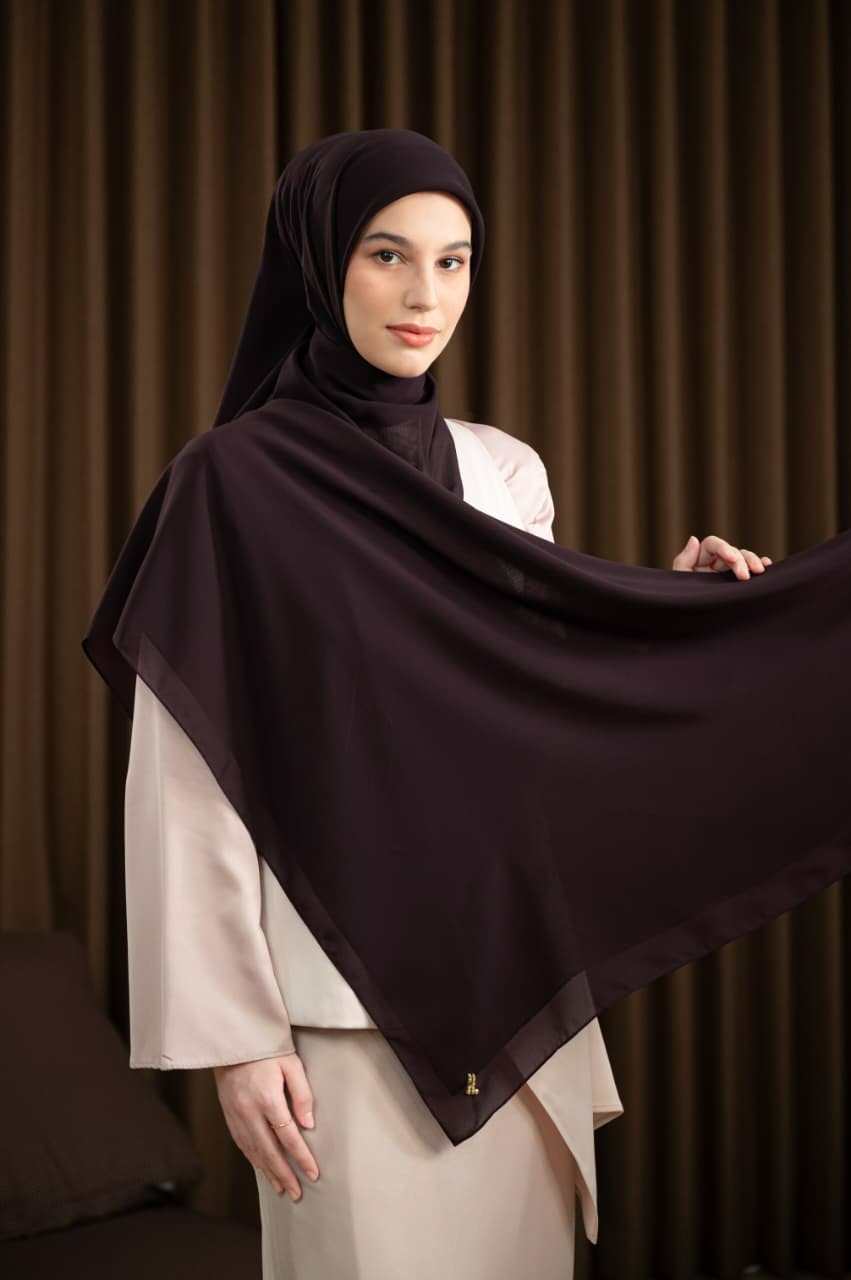 FLOWY SCARF PLUM