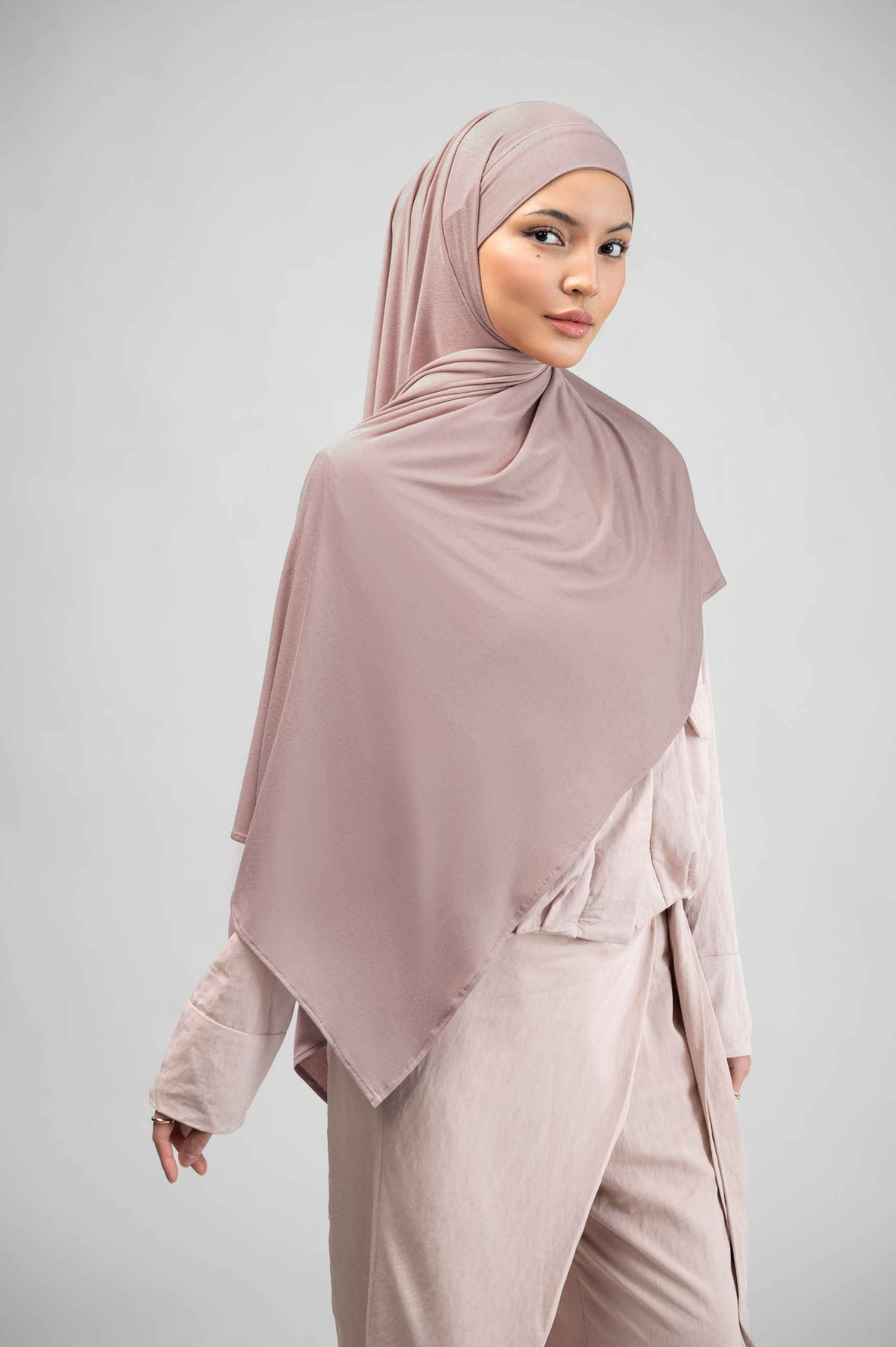 HALA LONG PASHMINA DUSTY ROSE