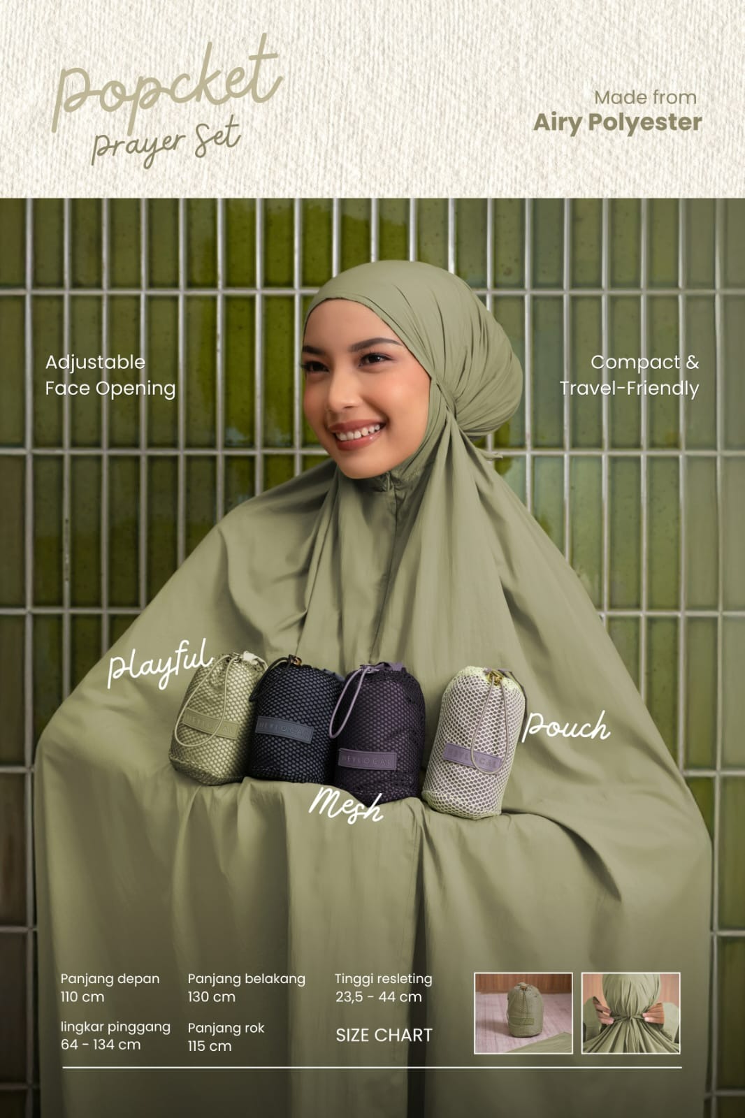 MESH PRAYER SET MATCHA SAND
