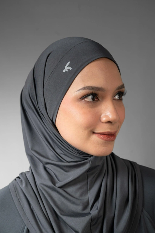 LADY FIT RUNERA HIJAB INSTANT 2.0 CHARCOAL