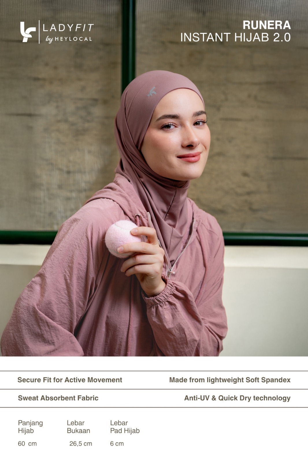 LADY FIT RUNERA HIJAB INSTANT 2.0 ONYX