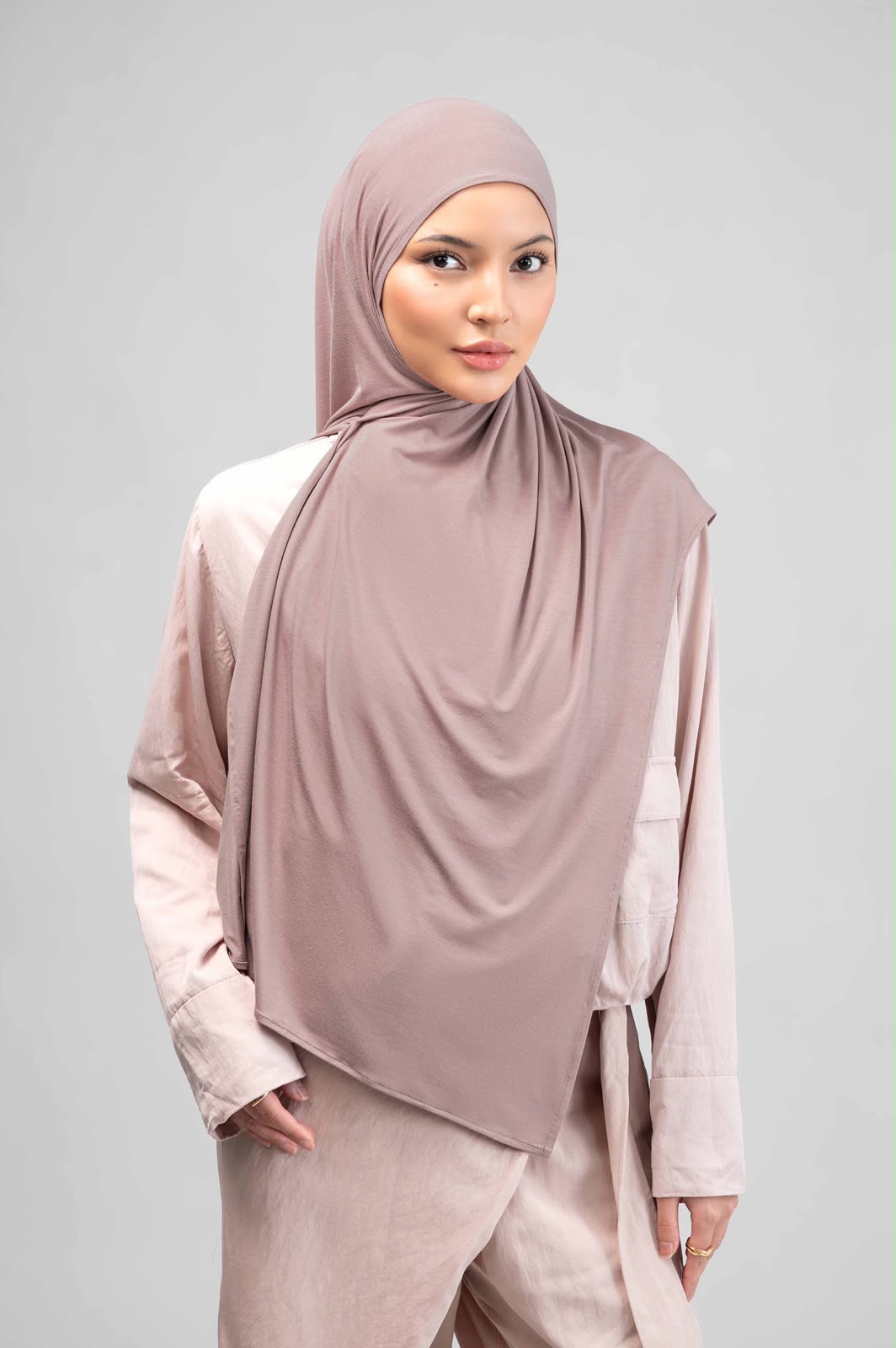 HALA INSTANT PASHMINA DUSTY ROSE
