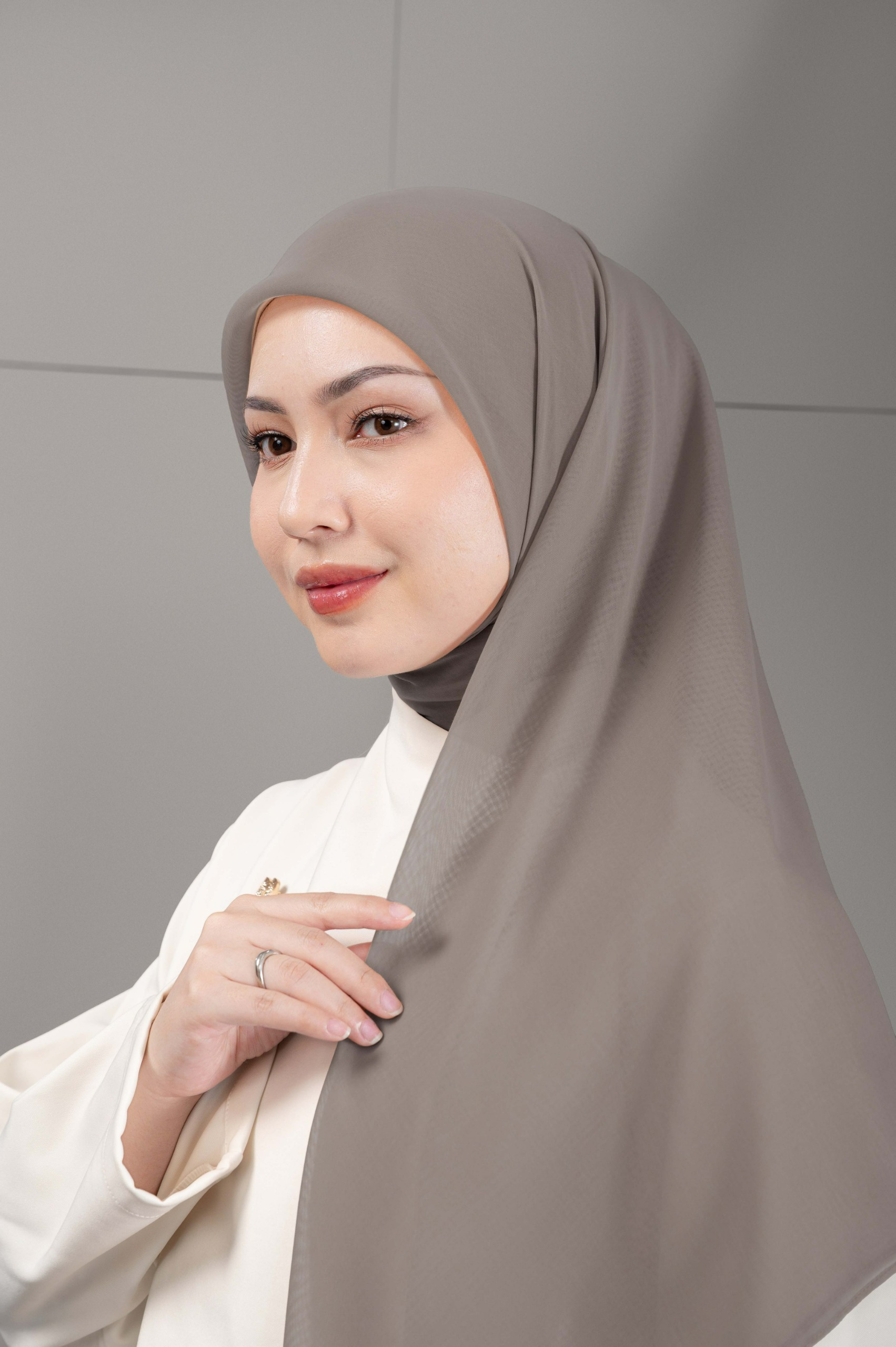 DAILY PARIS SCARF ASH BROWN