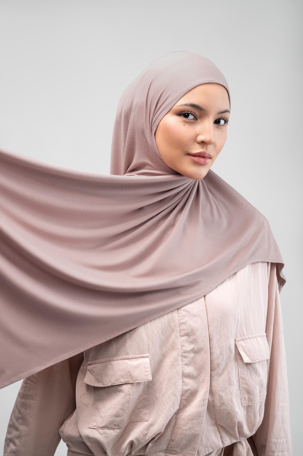 HALA INSTANT PASHMINA DUSTY ROSE