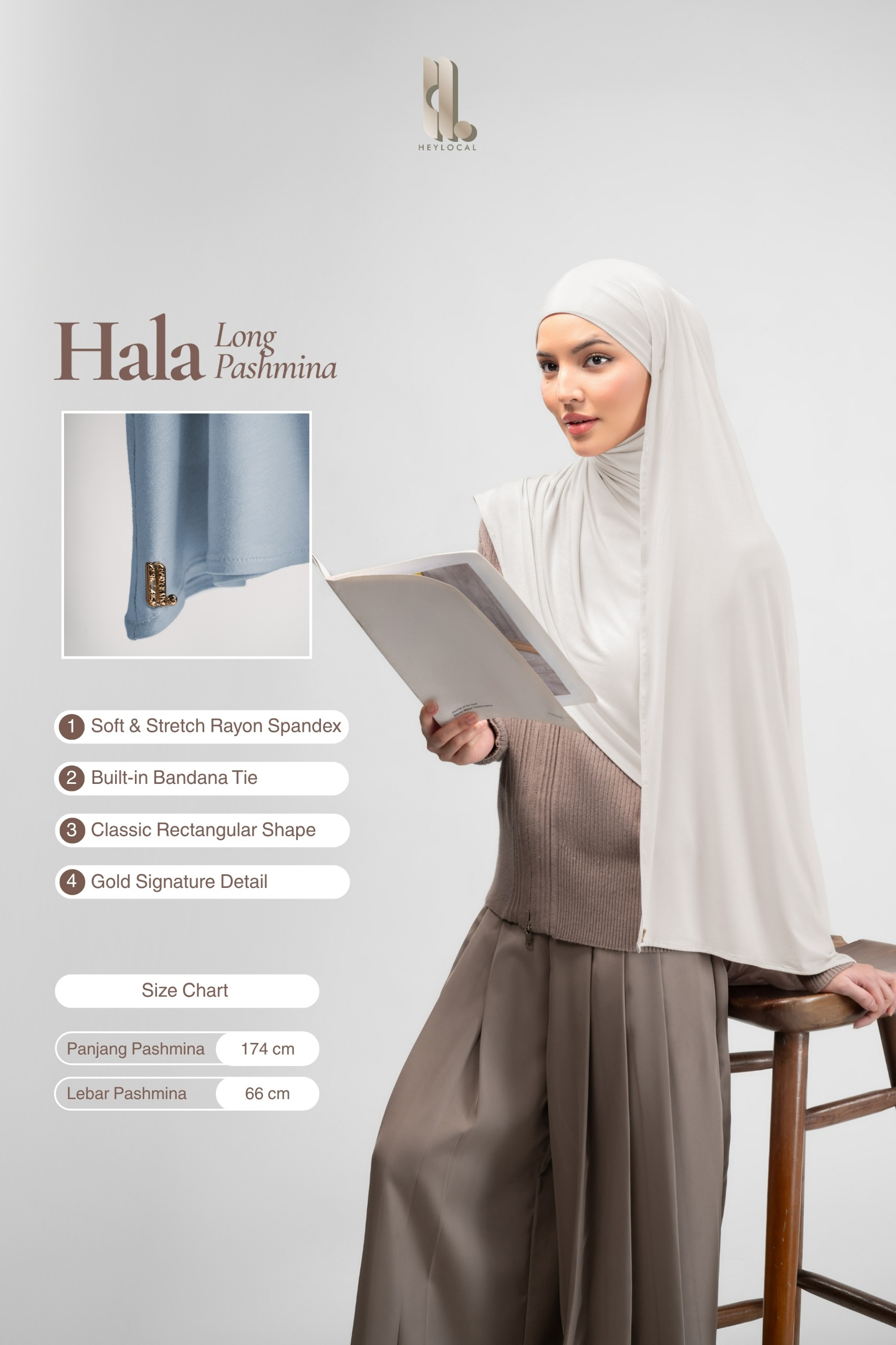 HALA LONG PASHMINA DUSTY ROSE