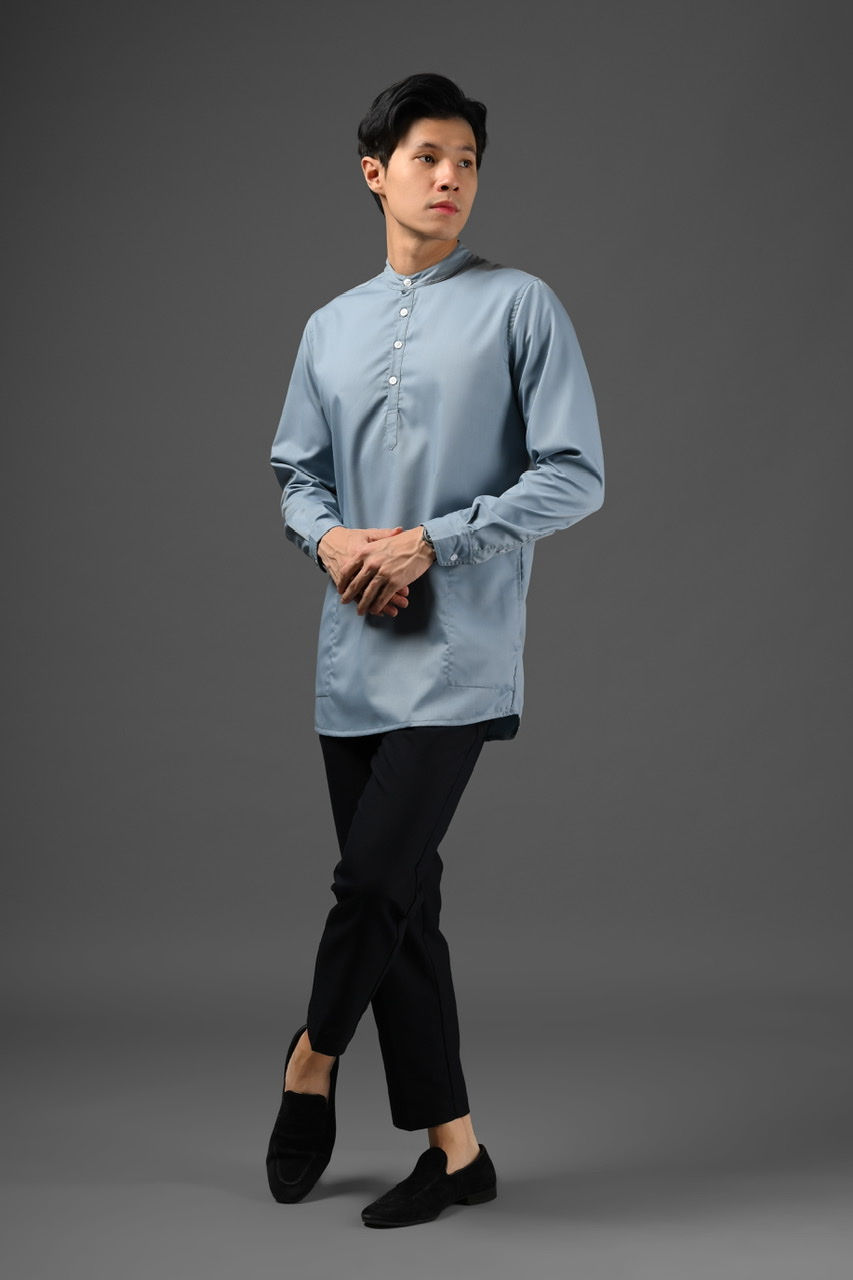 RUMEE KURTA SHIRT FADED BLUE
