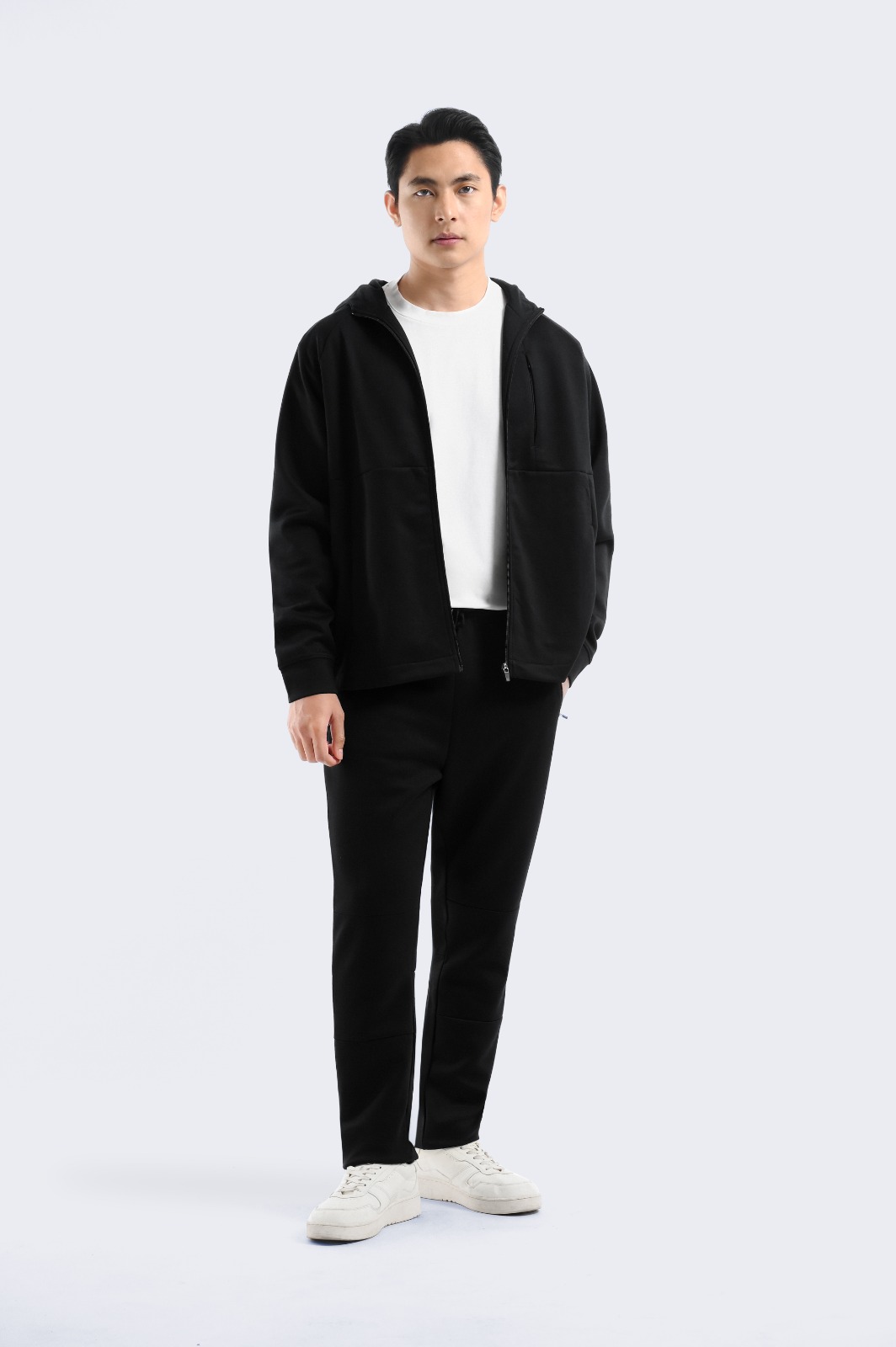 Techinical Hooded Jacket Black