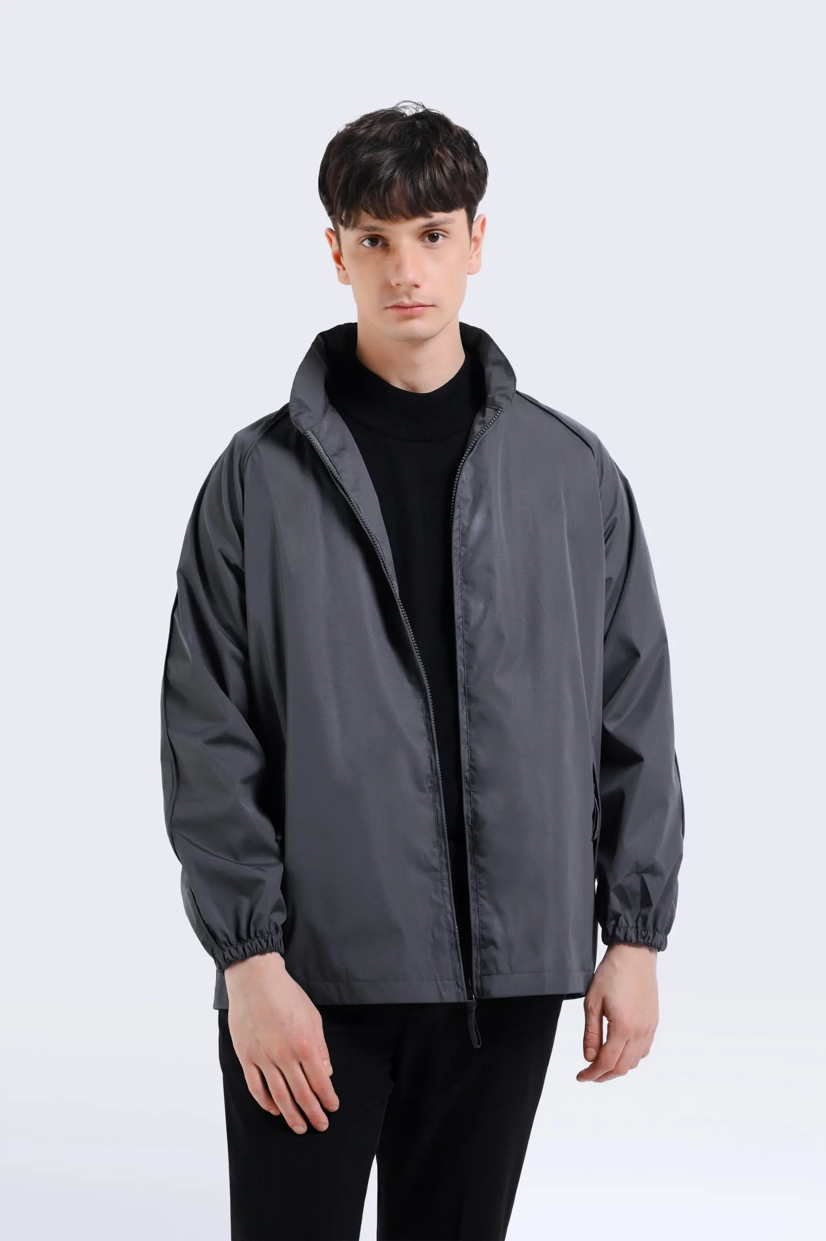 Packable Hood Jacket Dark Grey