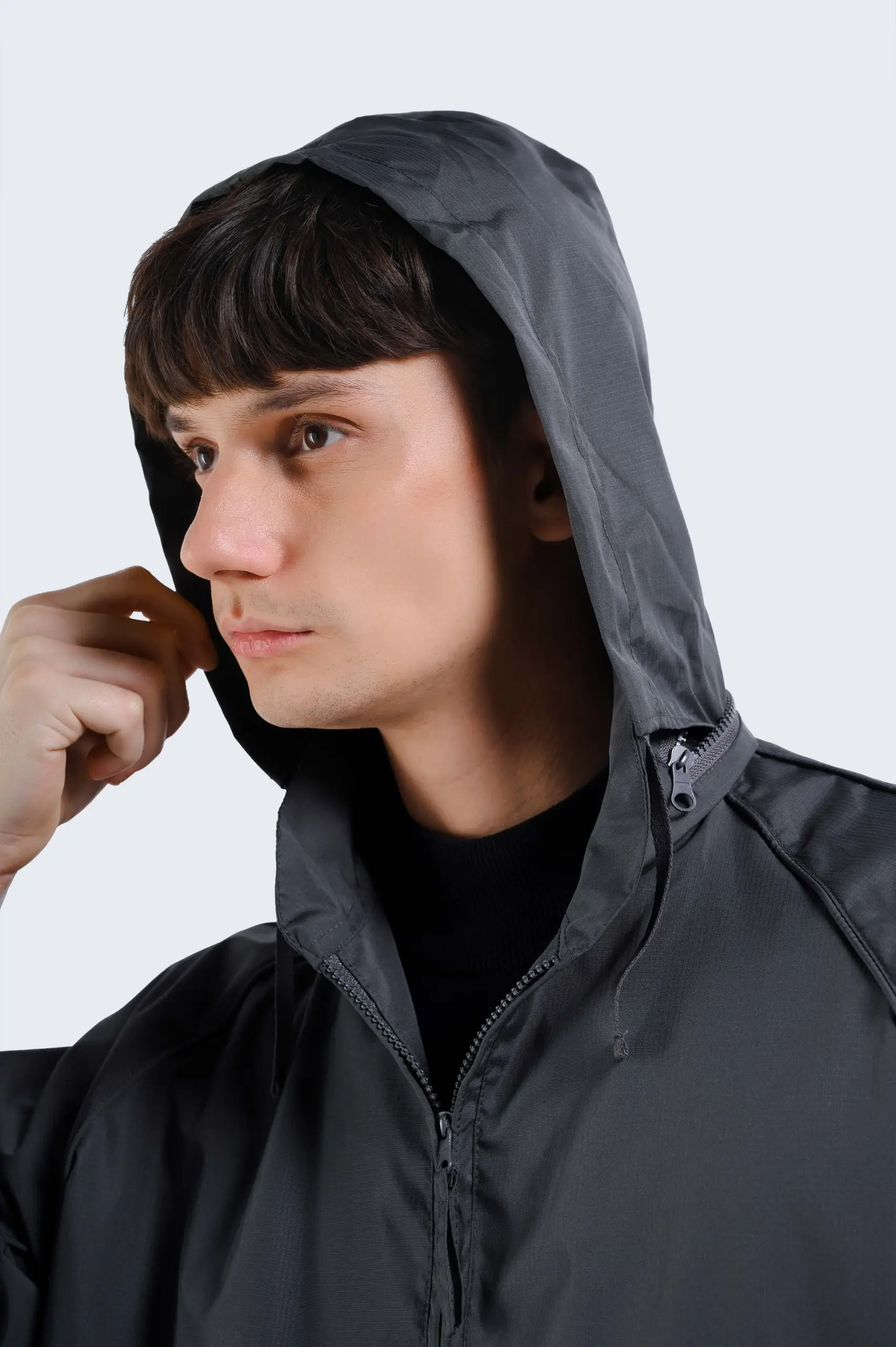 Packable Hood Jacket Dark Grey