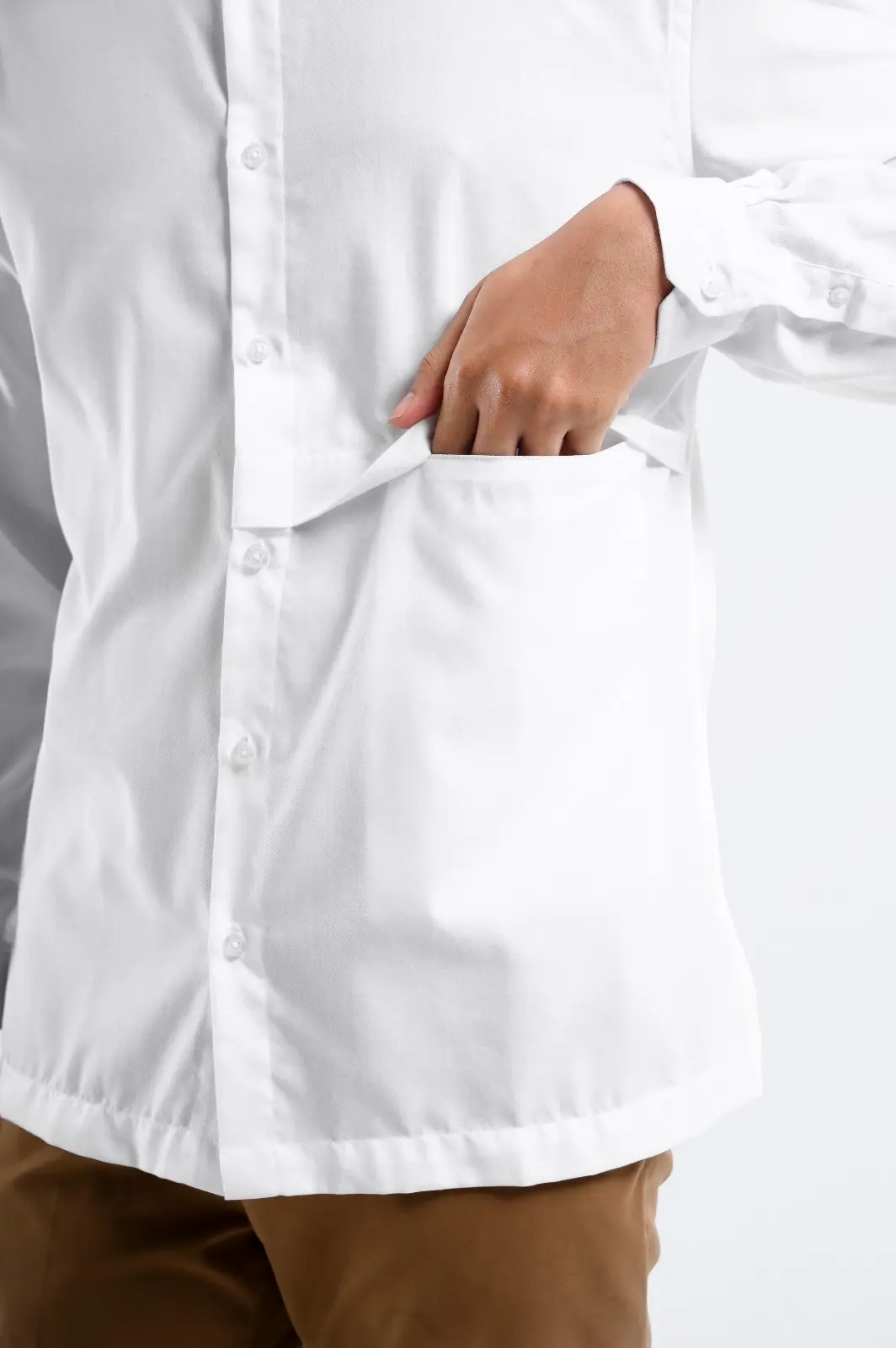 Ammar Single Flange Shirt White