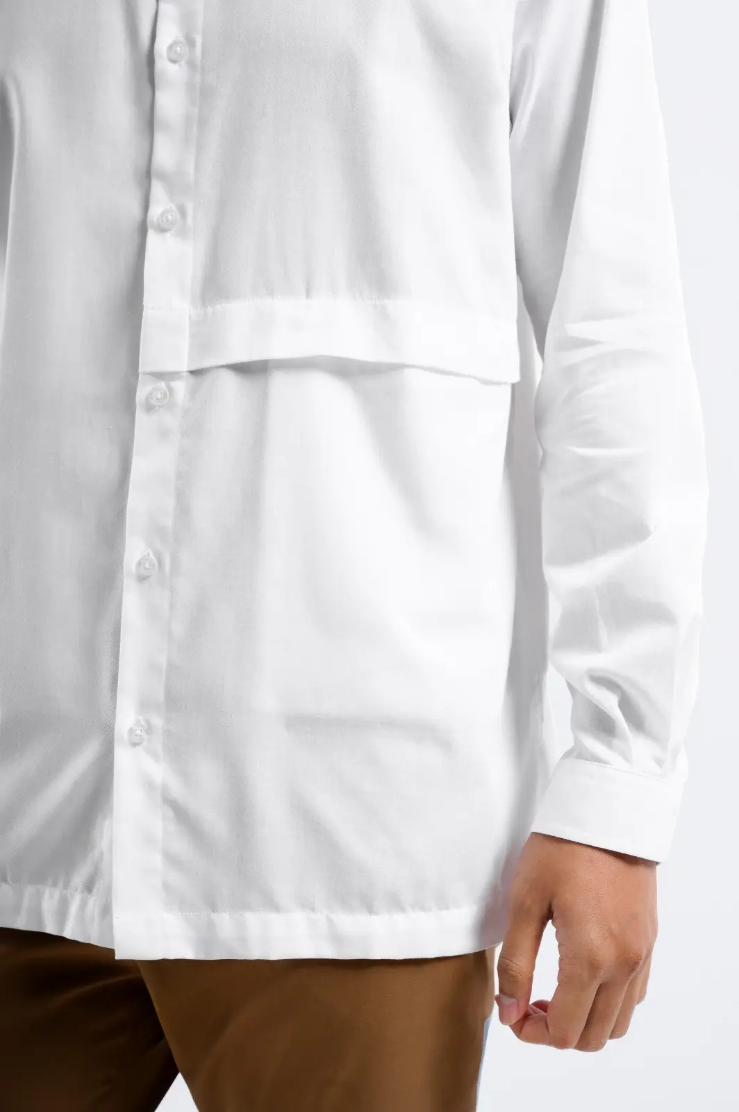 Ammar Single Flange Shirt White