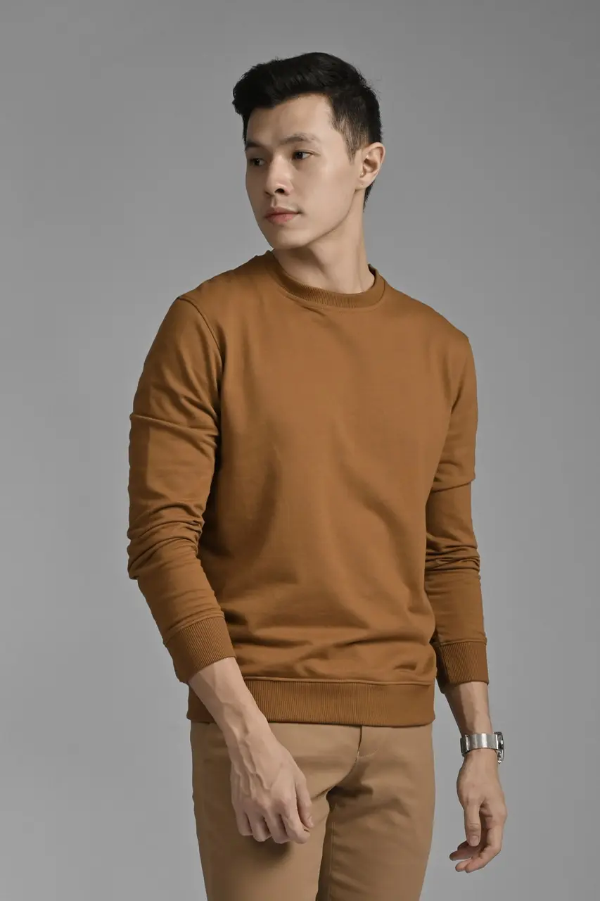 BASIC SWEATER LIGHT BROWN