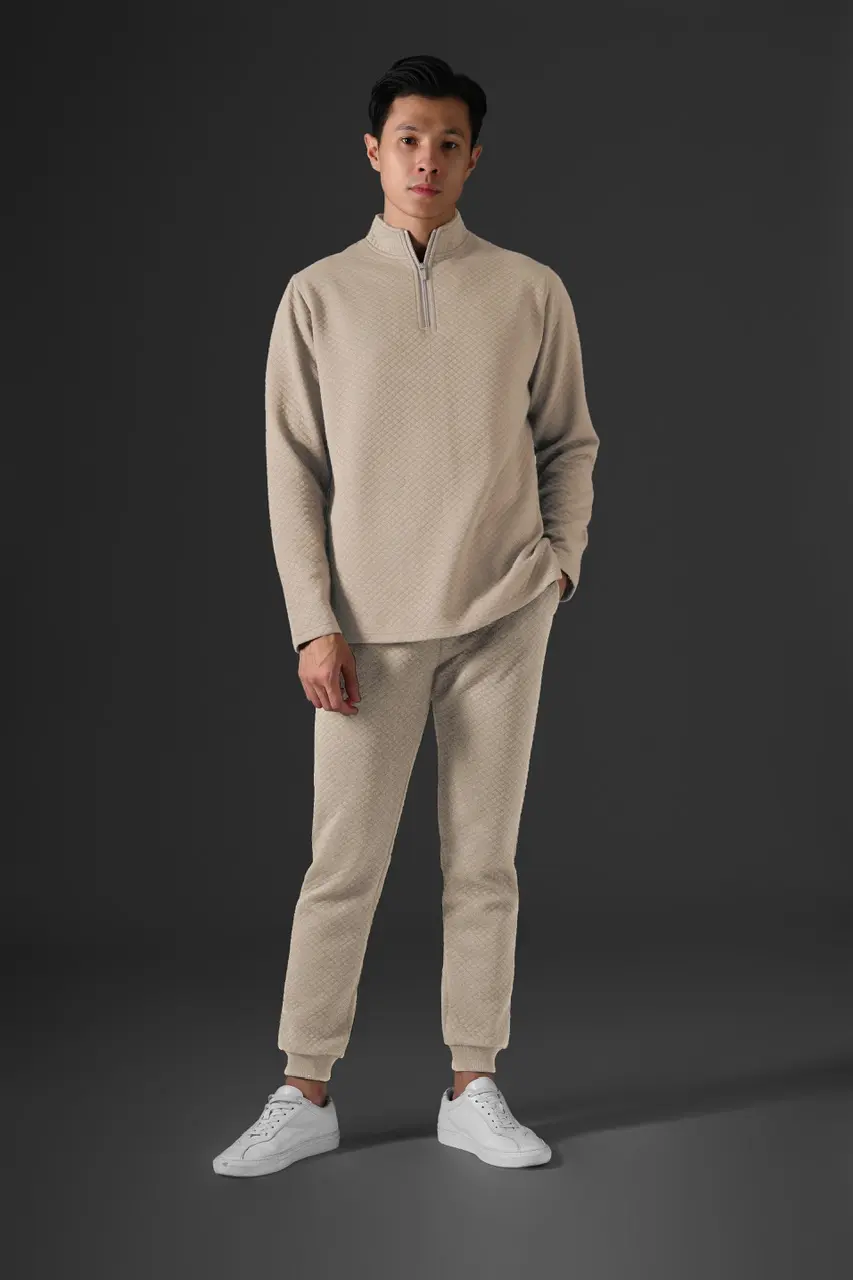 Comfy Half Zip Pullover Oatmeal